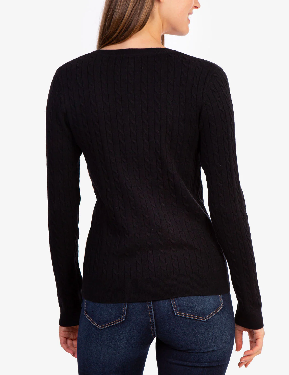 SOFT CABLE V-NECK SWEATER - Image 14