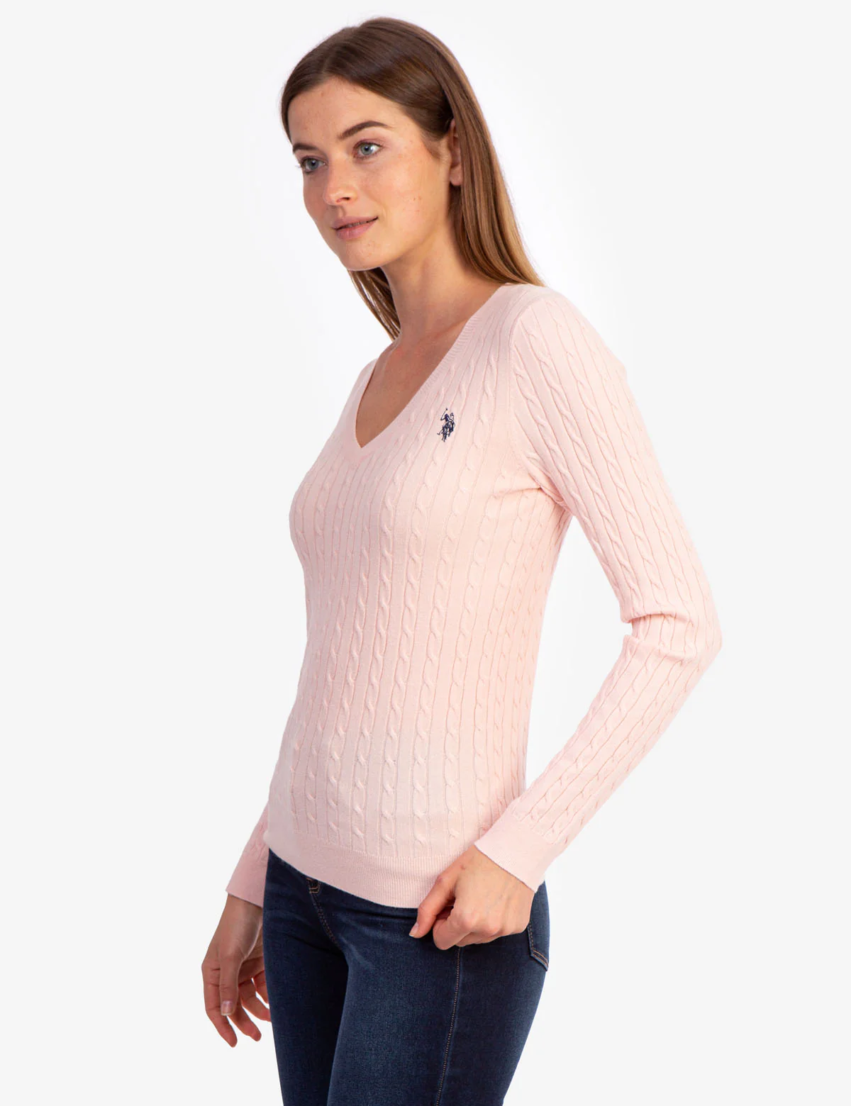 SOFT CABLE V-NECK SWEATER - Image 18