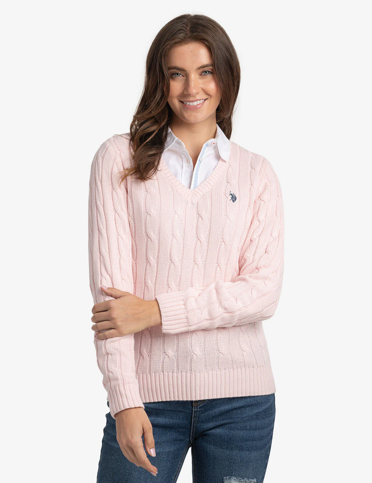 SOFT CABLE V-NECK SWEATER - Image 16
