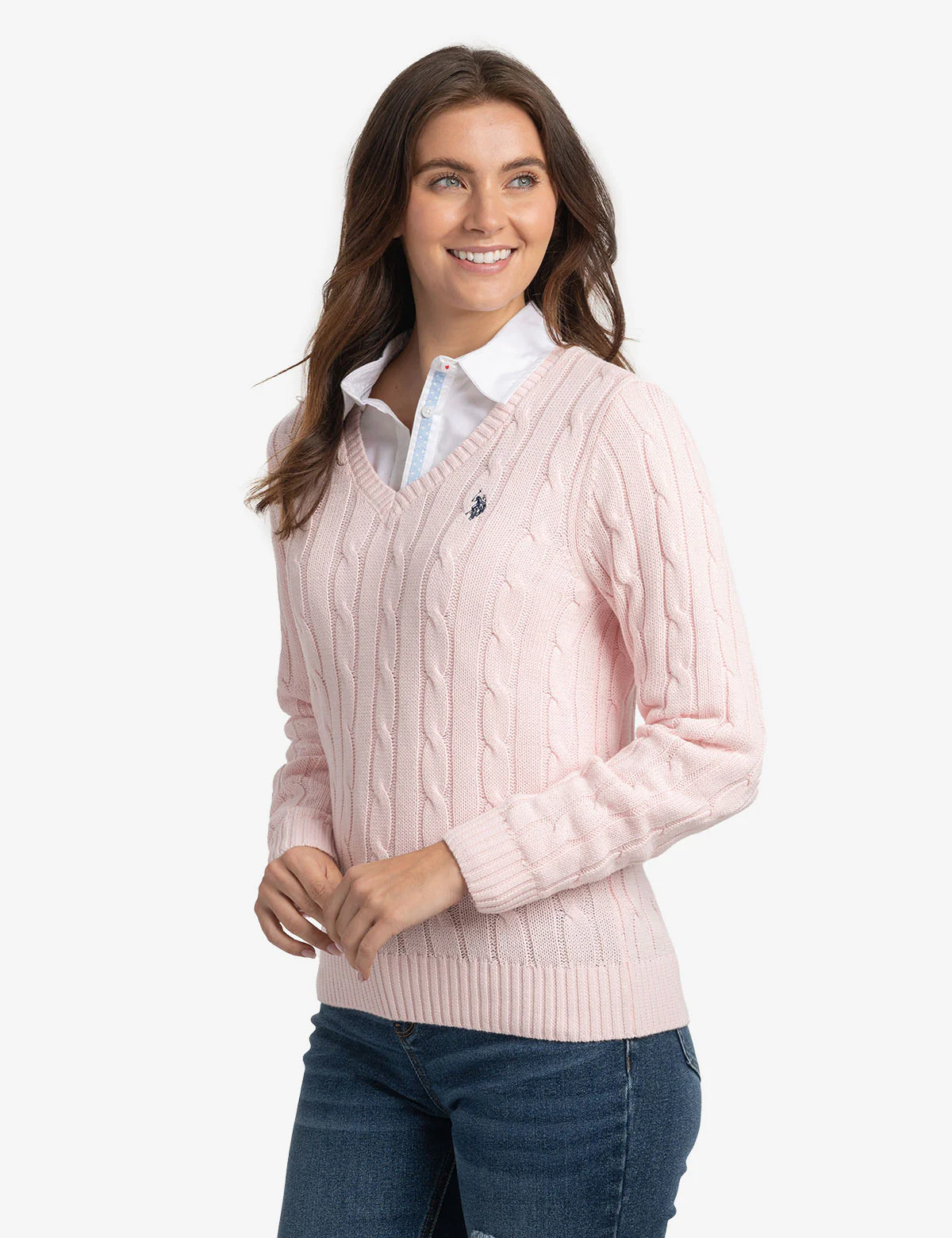 SOFT CABLE V-NECK SWEATER - Image 17