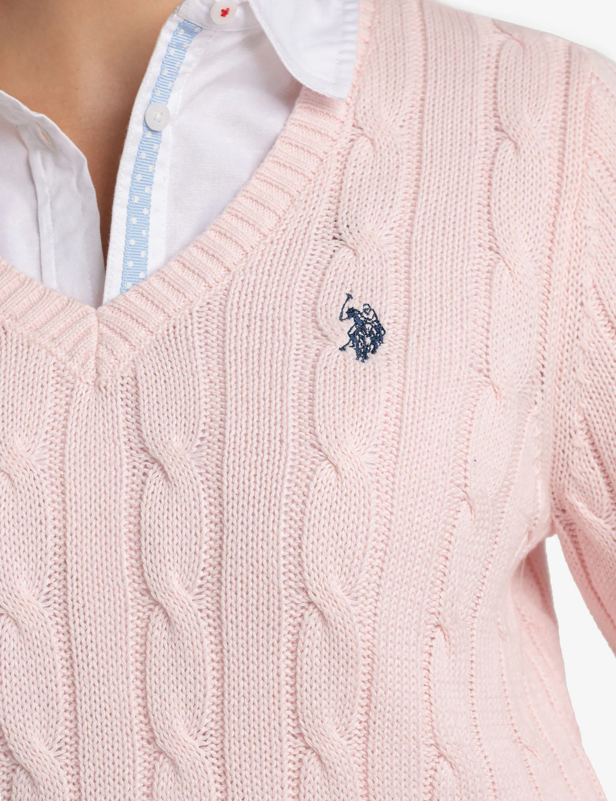 SOFT CABLE V-NECK SWEATER - Image 18