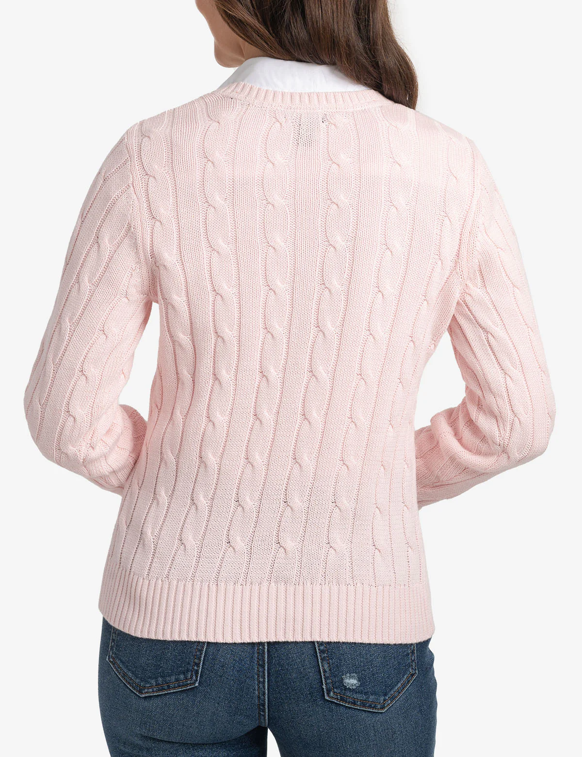 SOFT CABLE V-NECK SWEATER - Image 19