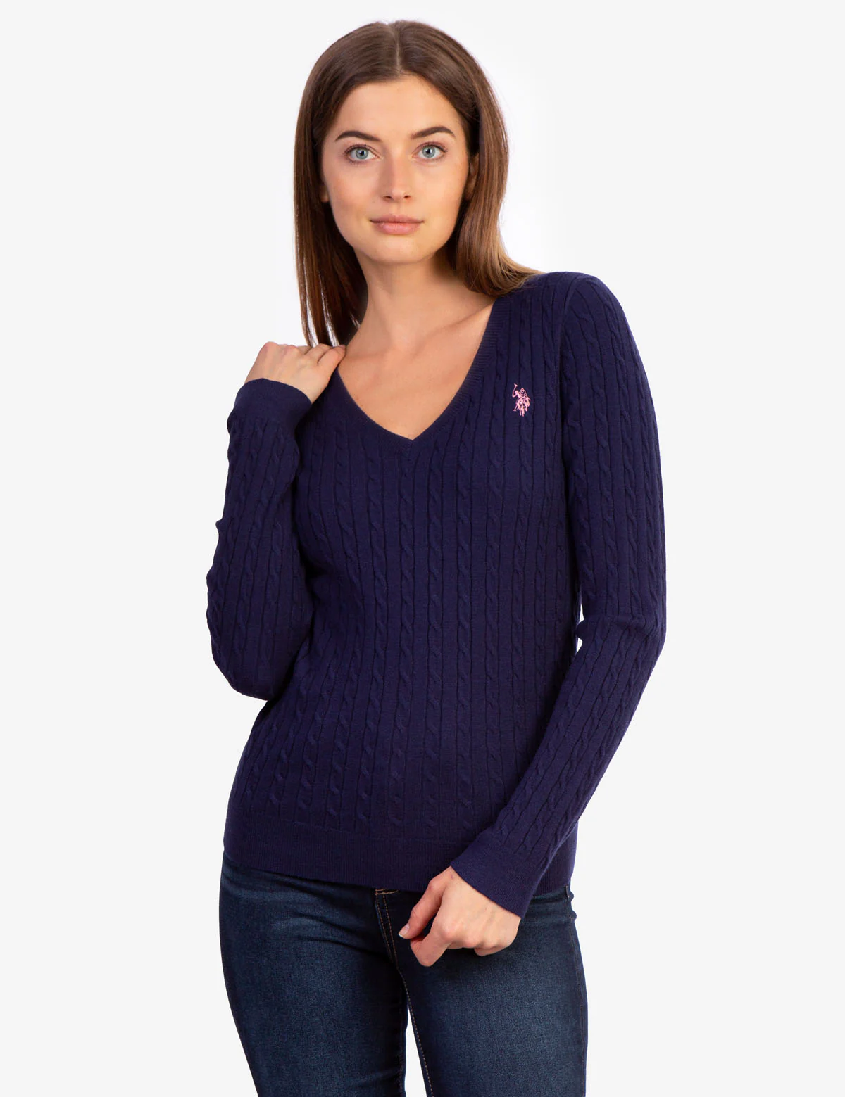 SOFT CABLE V-NECK SWEATER - Image 20