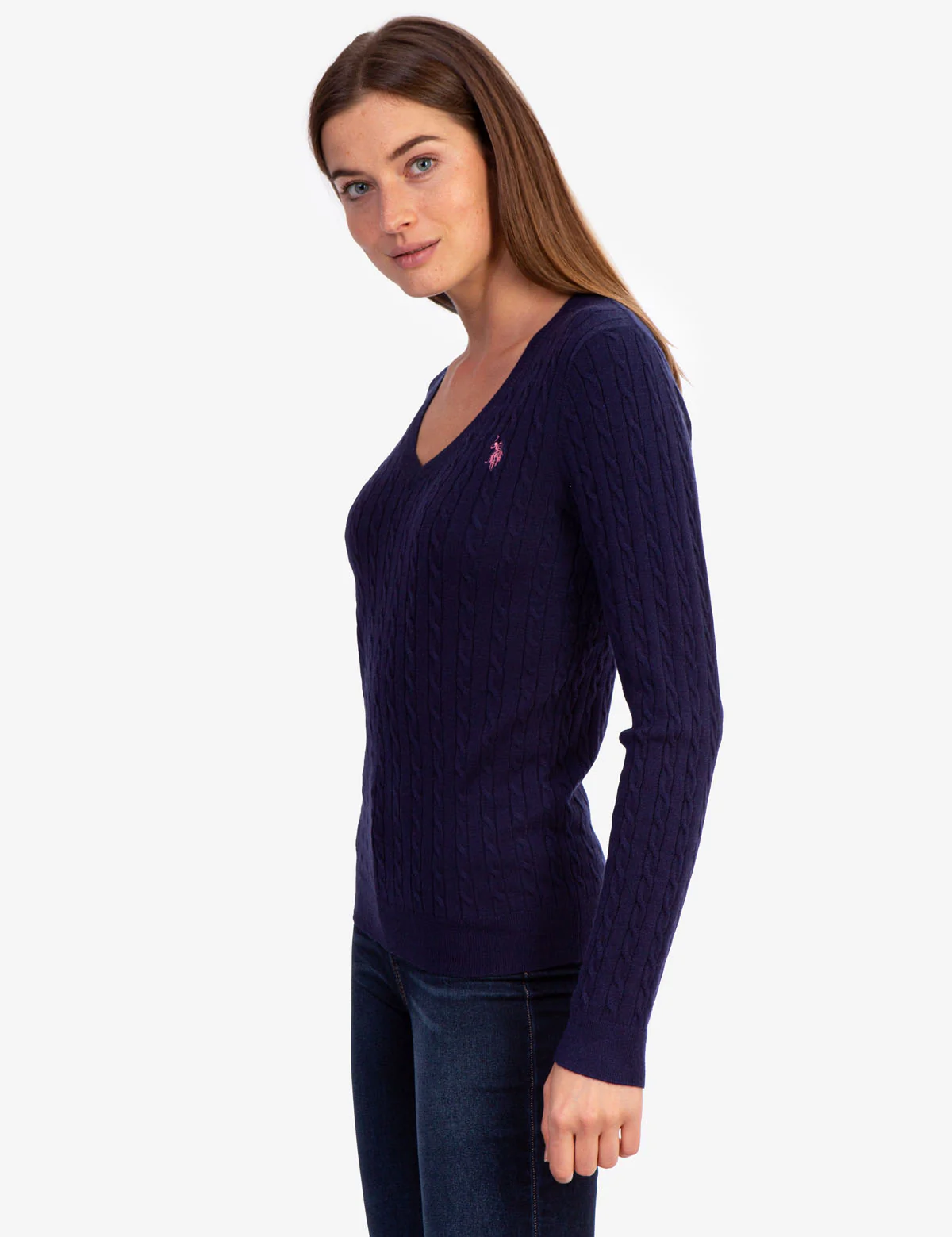SOFT CABLE V-NECK SWEATER - Image 22