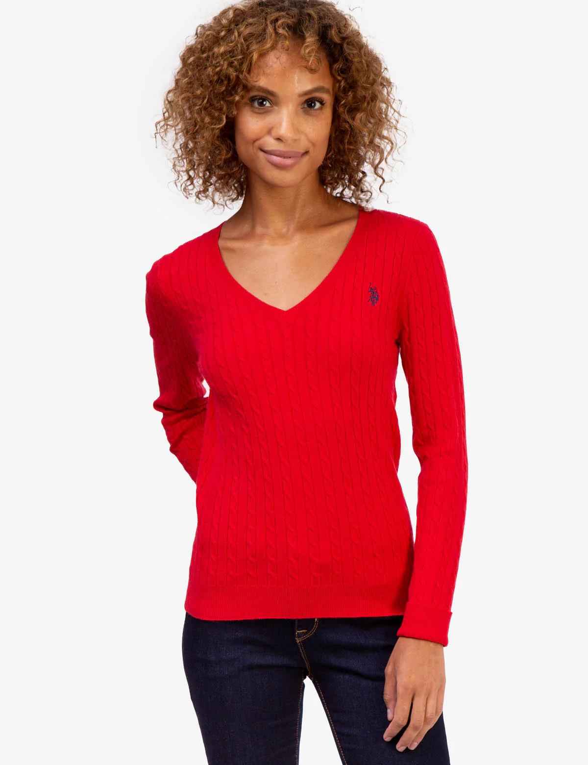 SOFT CABLE V-NECK SWEATER - Image 4