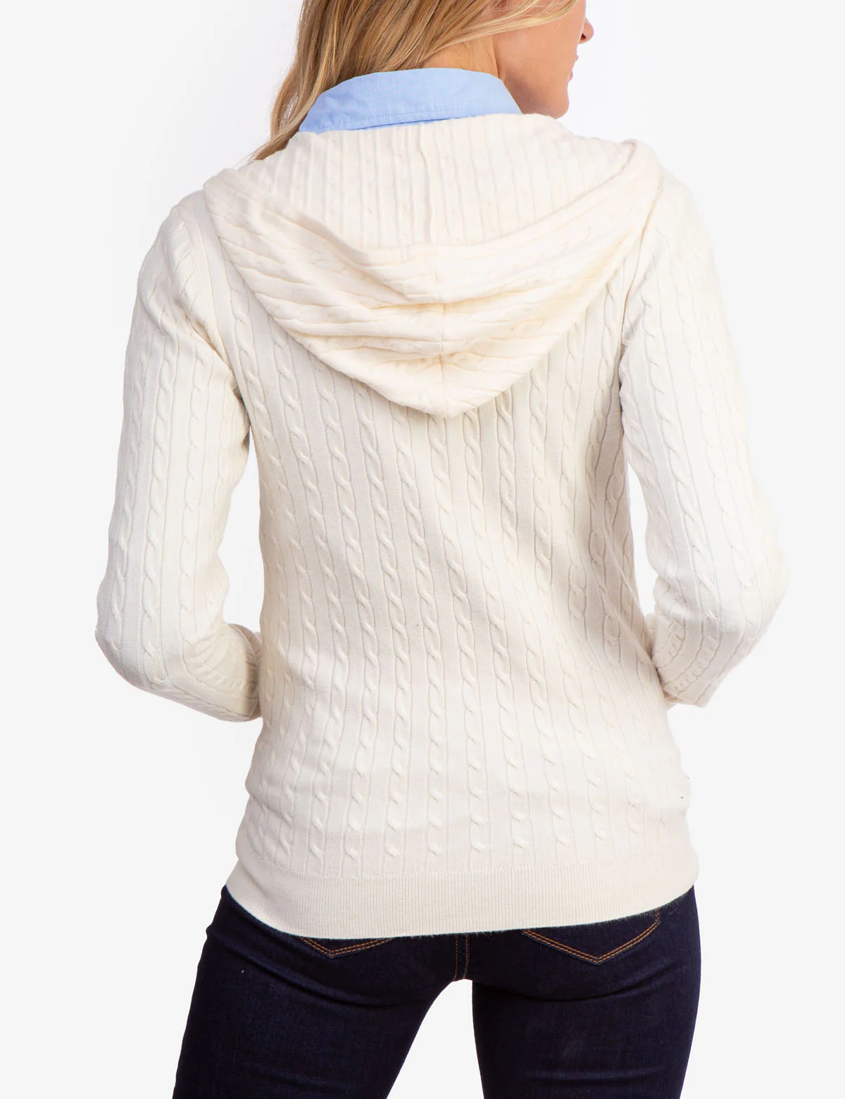 SOFT CABLE ZIP UP SWEATER WITH HOOD - Image 11