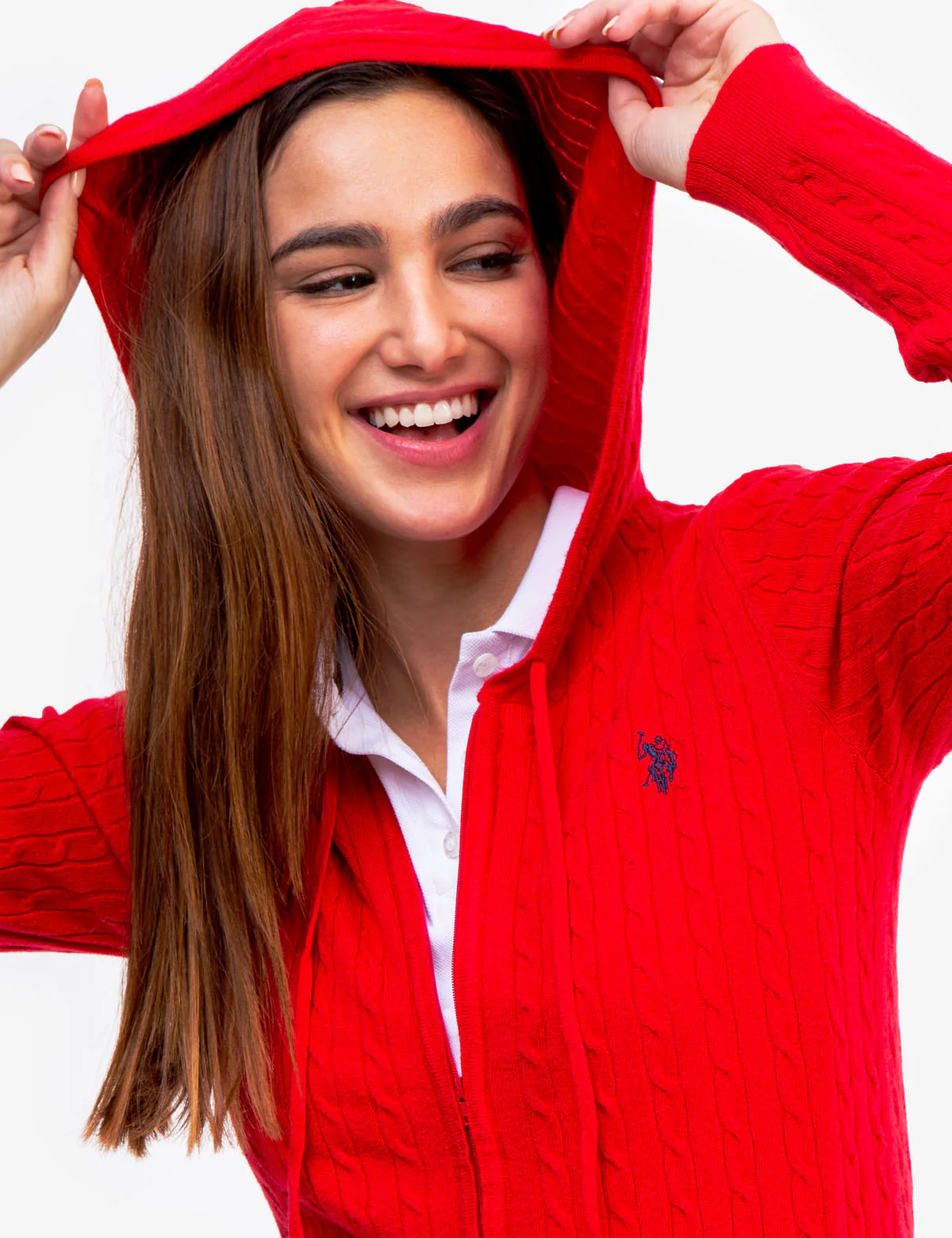 SOFT CABLE ZIP UP SWEATER WITH HOOD - Image 15