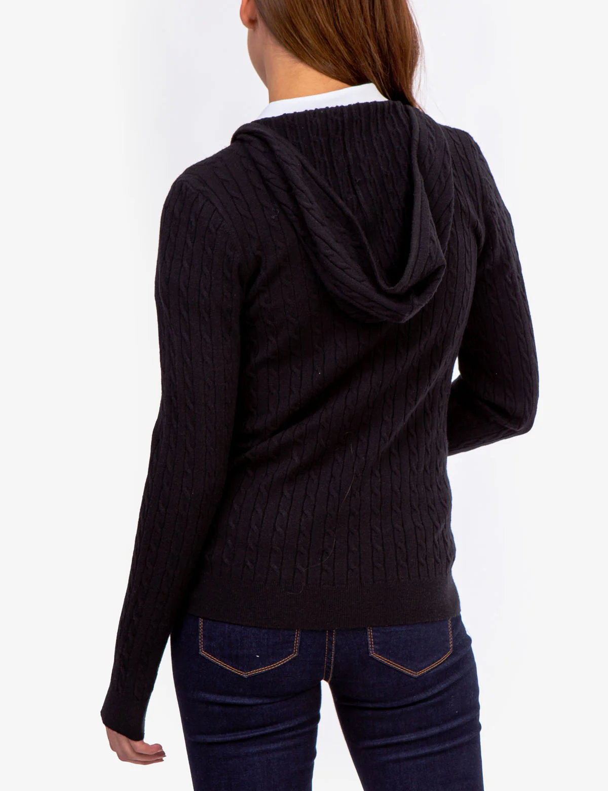 SOFT CABLE ZIP UP SWEATER WITH HOOD - Image 23