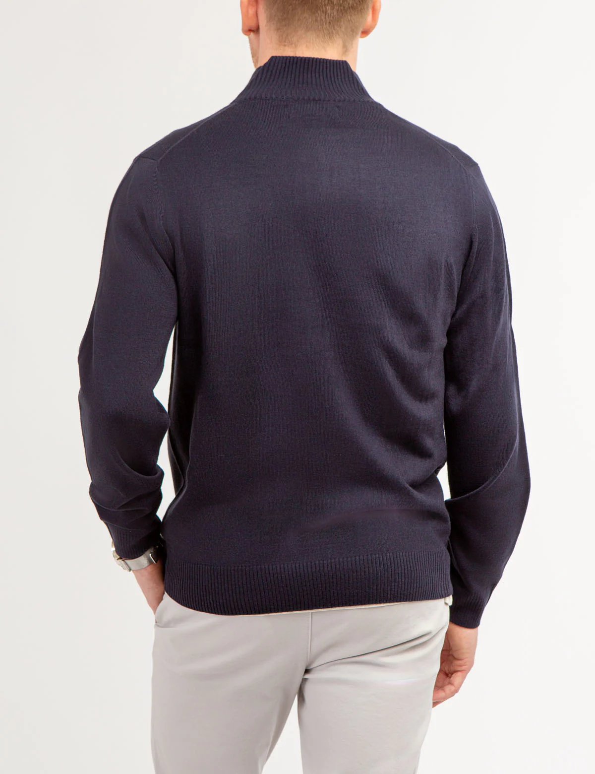 SOFT CHEST STRIPE 1/4 ZIP SWEATER - Image 3