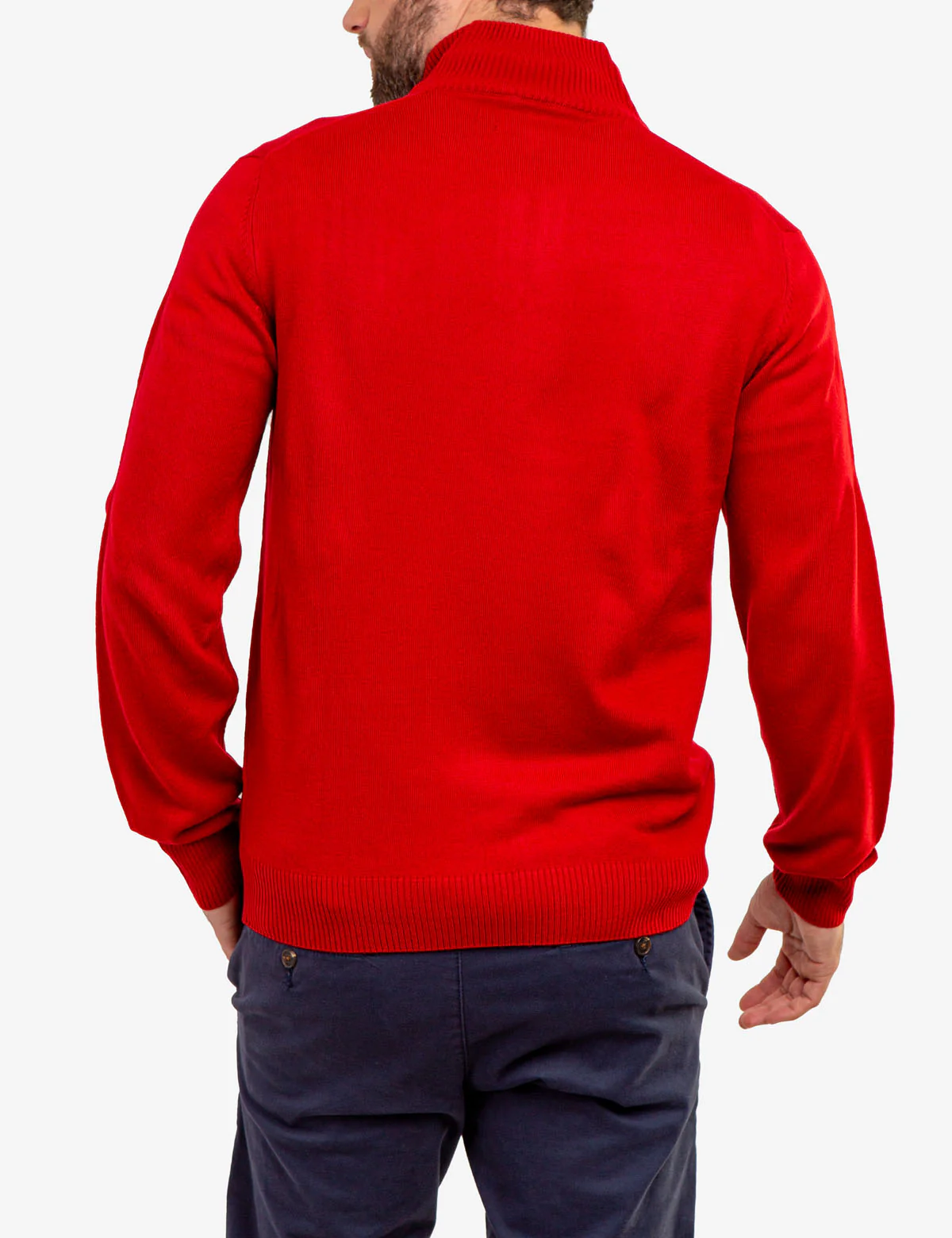 SOFT CHEST STRIPE 1/4 ZIP SWEATER - Image 7