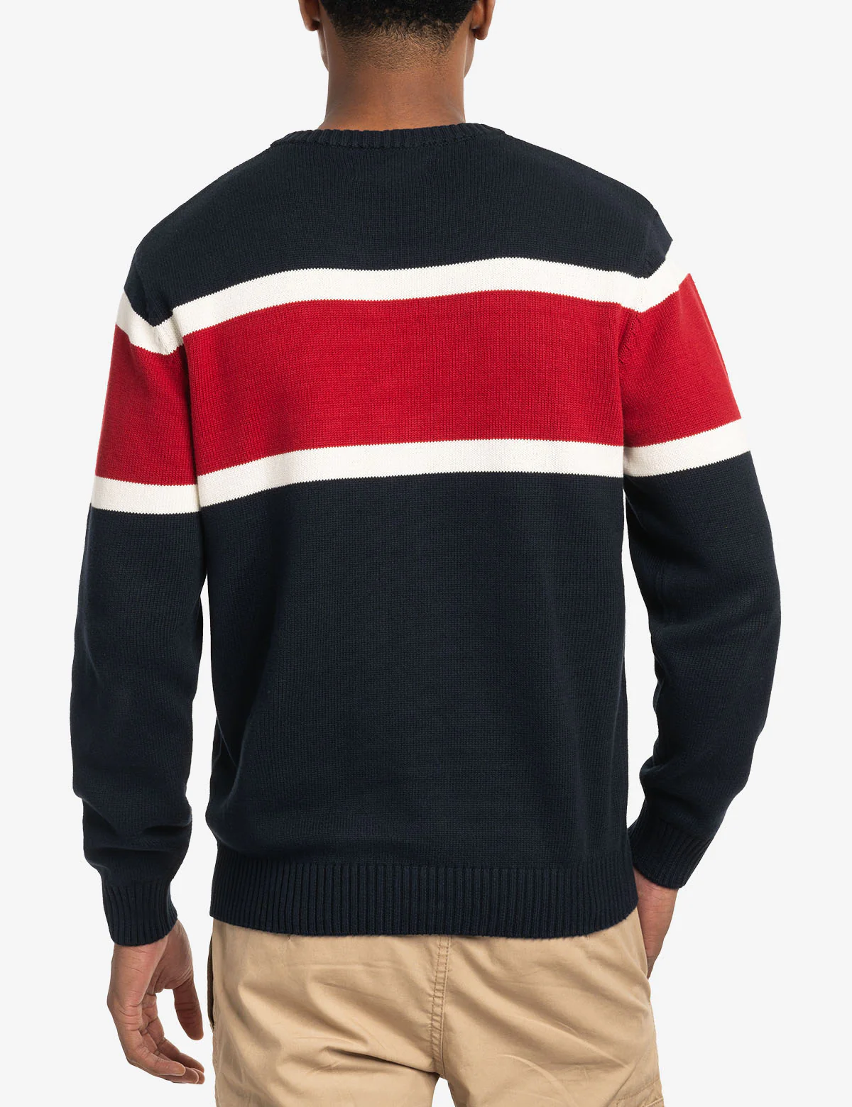 SOFT ENGINEERED STRIPE CREW NECK SWEATER - Image 4