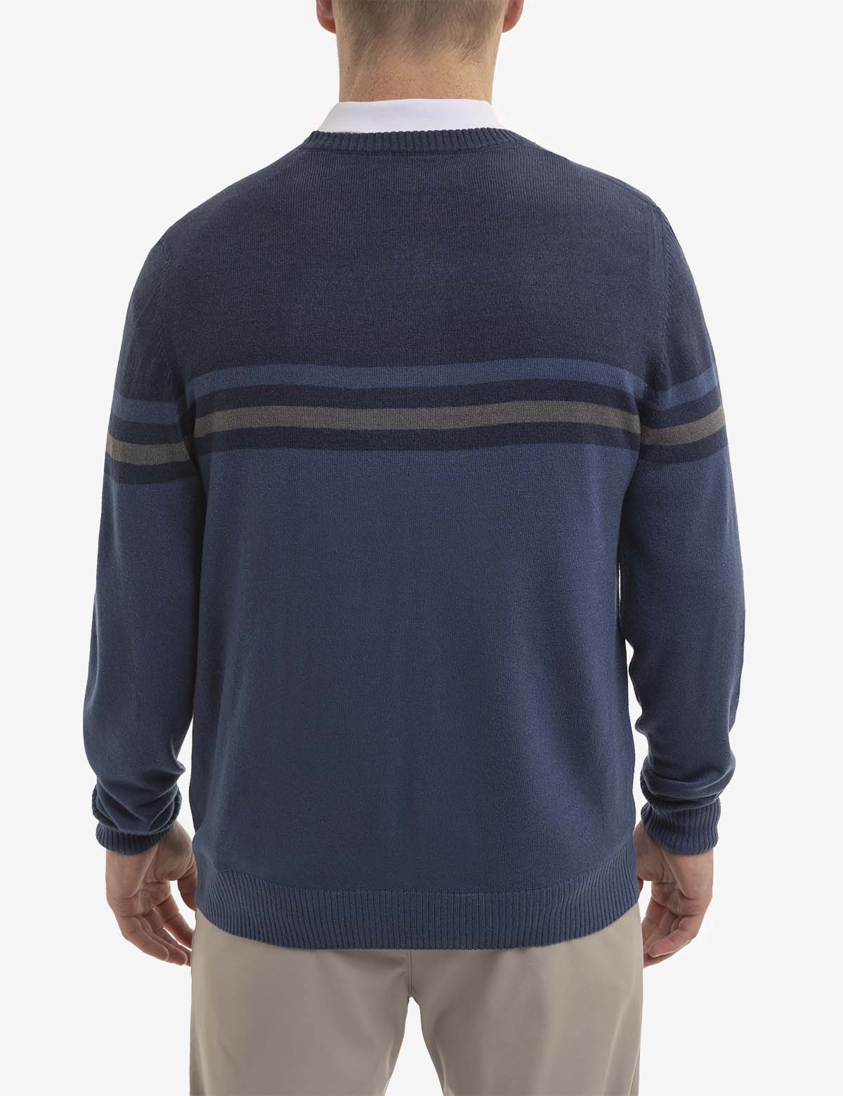 SOFT ENGINEERED STRIPE V-NECK SWEATER - Image 8