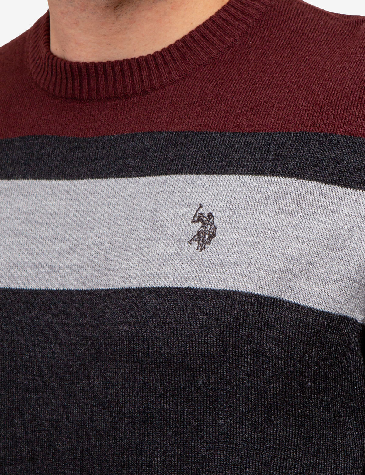 SOFT LARGE STRIPE CREW NECK SWEATER - Image 3