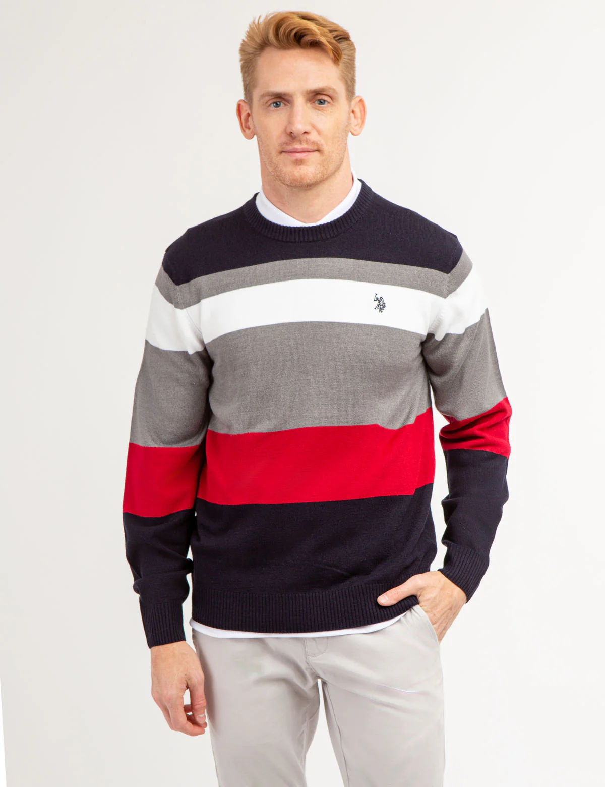 SOFT LARGE STRIPE CREW NECK SWEATER - Image 5