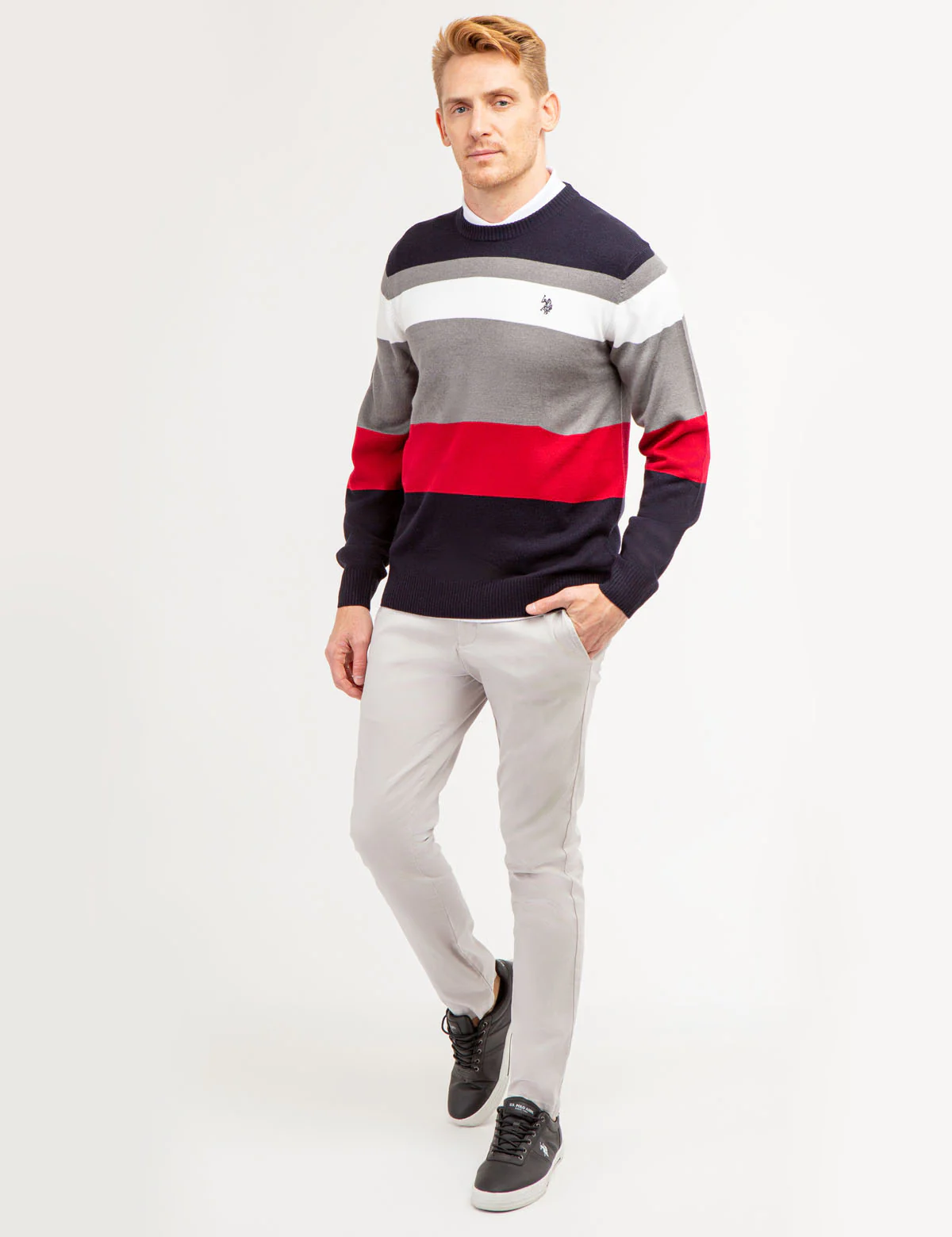 SOFT LARGE STRIPE CREW NECK SWEATER - Image 6