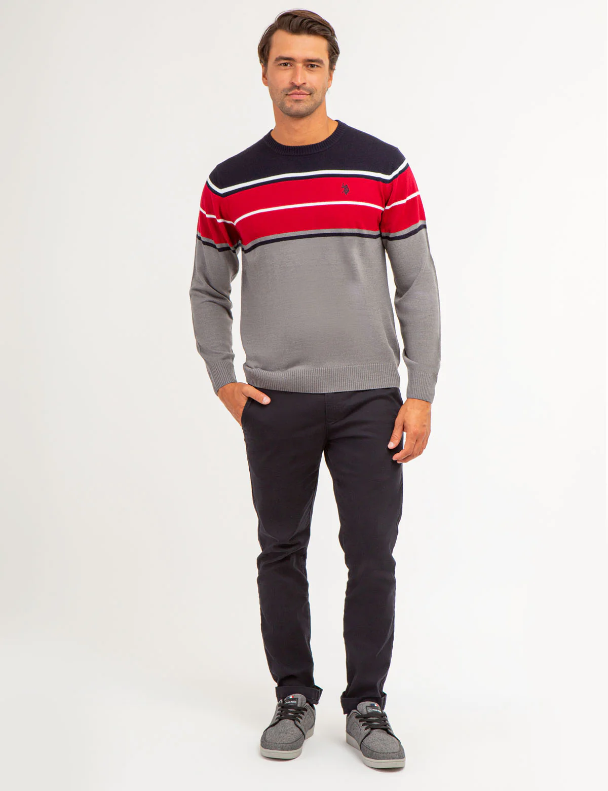 SOFT STRIPE CREW NECK SWEATER - Image 2