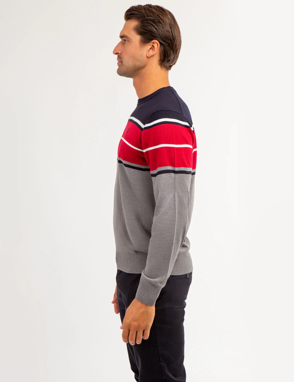SOFT STRIPE CREW NECK SWEATER - Image 3