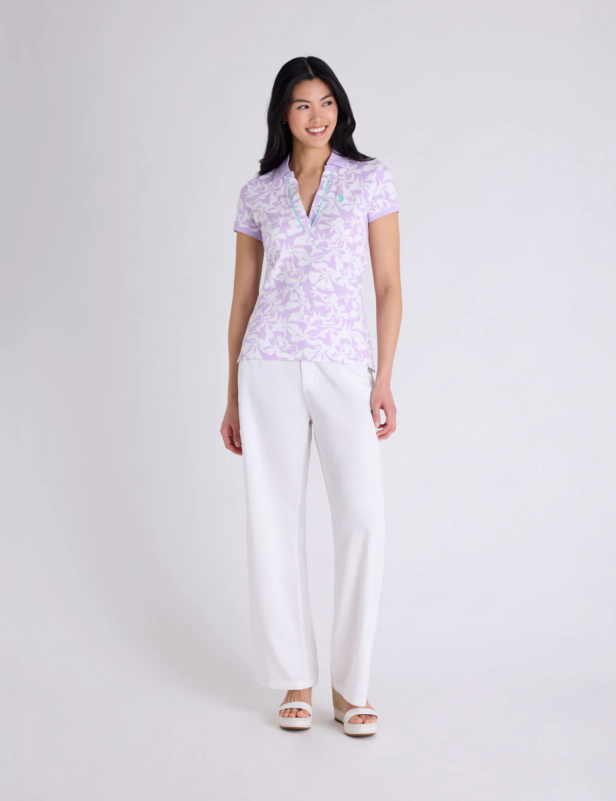 SOFT TROPICAL PRINT SLIM FIT POLO SHIRT - Image 3