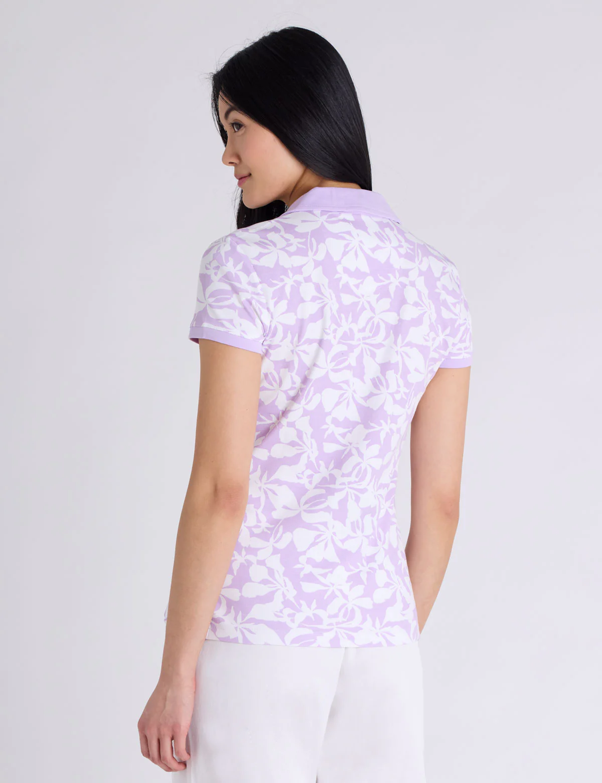 SOFT TROPICAL PRINT SLIM FIT POLO SHIRT - Image 4