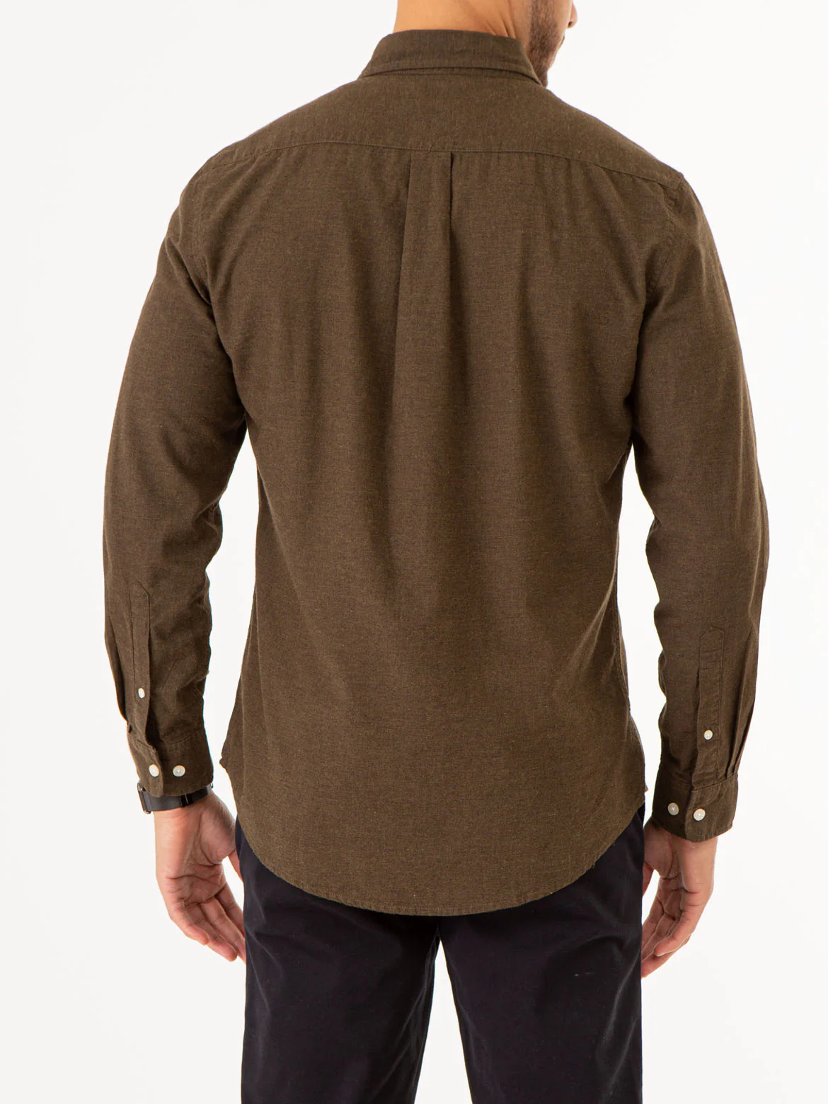 SOLID BRUSHED HEATHER LONG SLEEVE SHIRT - Image 12
