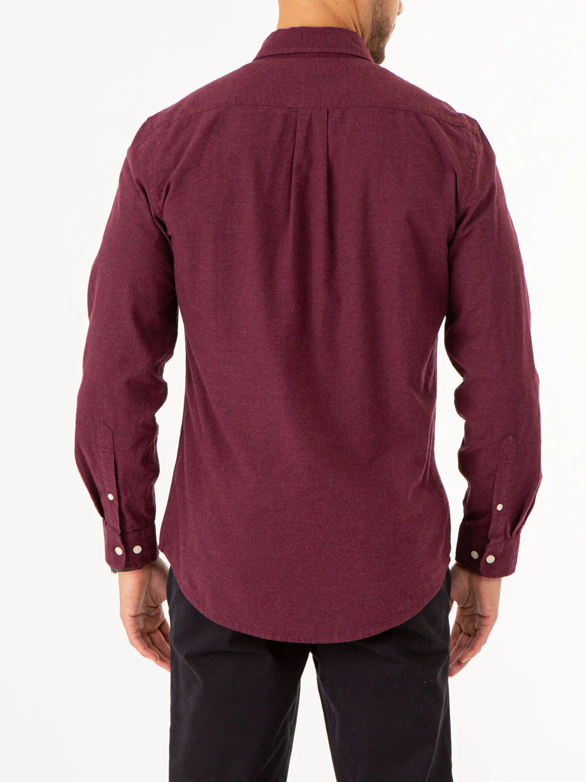 SOLID BRUSHED HEATHER LONG SLEEVE SHIRT - Image 4