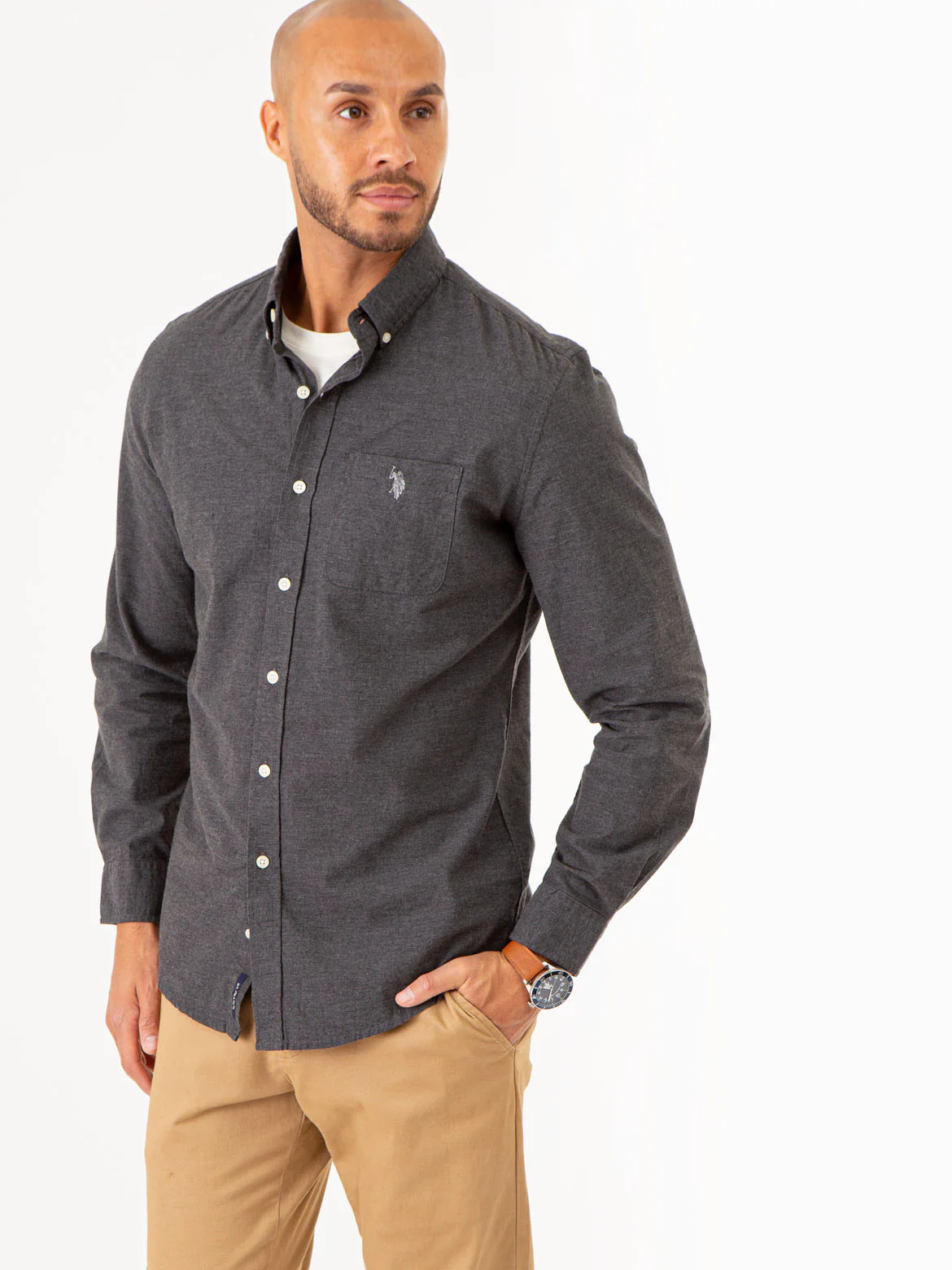 SOLID BRUSHED HEATHER LONG SLEEVE SHIRT - Image 7