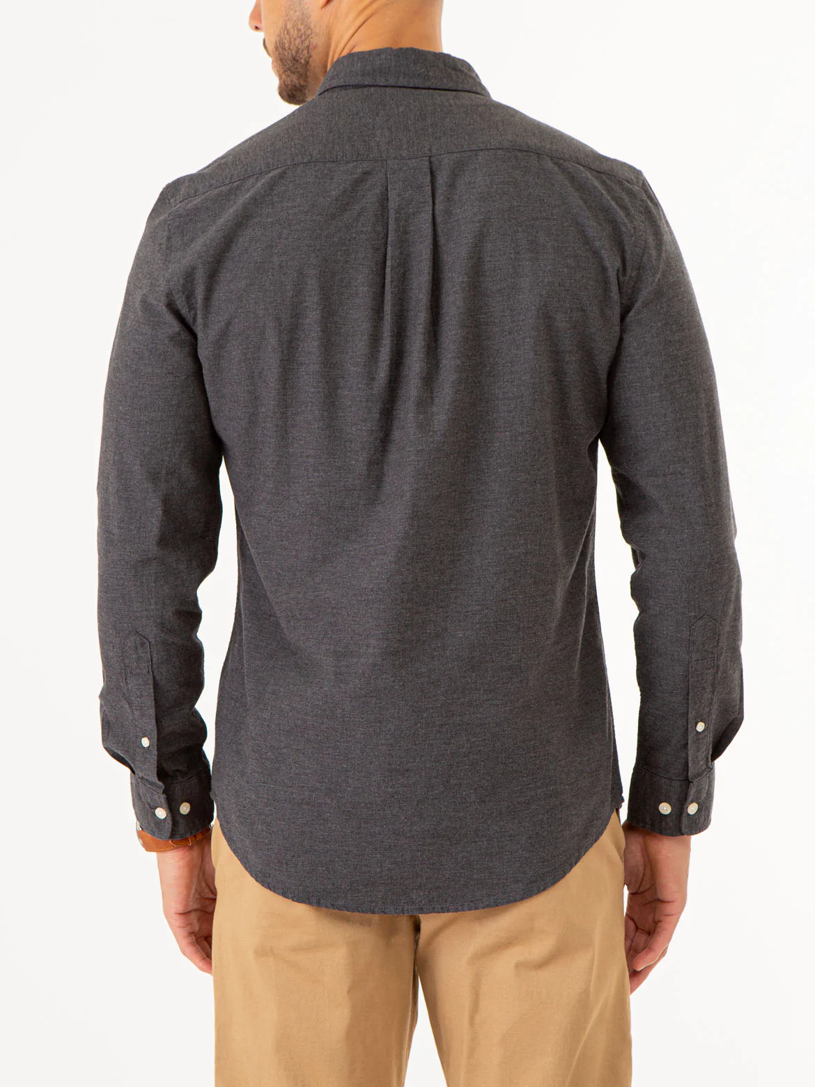 SOLID BRUSHED HEATHER LONG SLEEVE SHIRT - Image 8