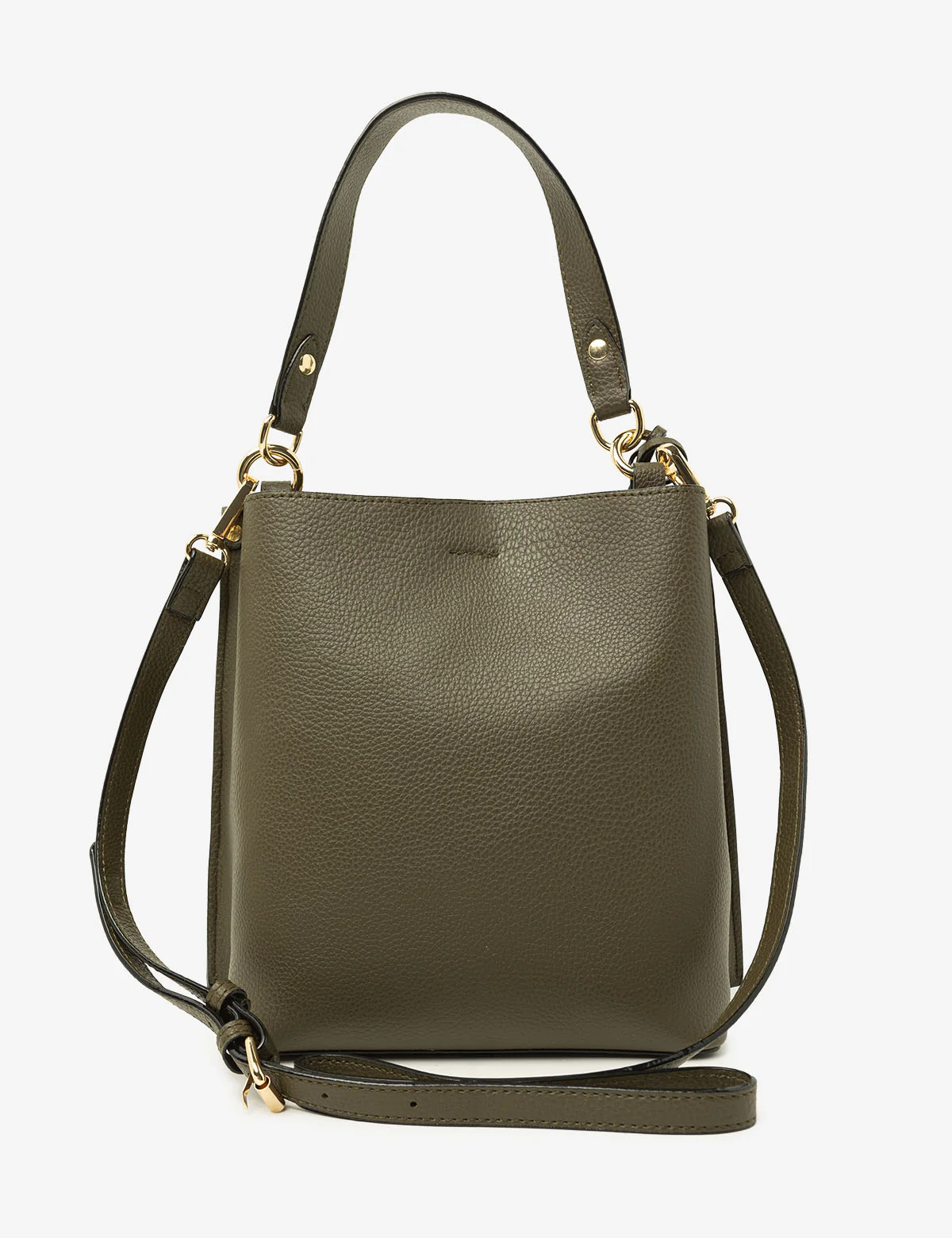 SOLID BUCKET BAG WITH CROSSBODY STRAP - Image 16
