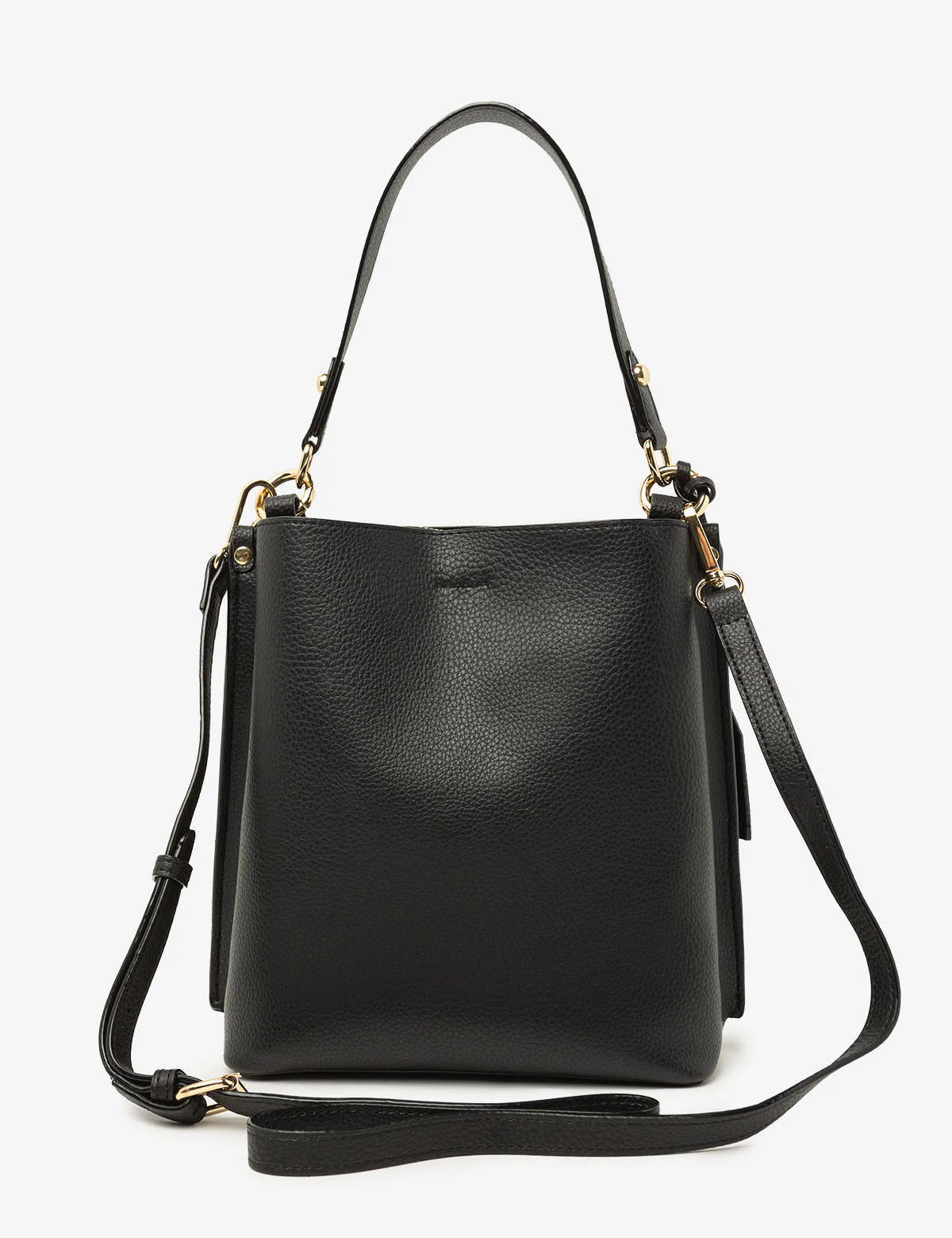 SOLID BUCKET BAG WITH CROSSBODY STRAP - Image 9