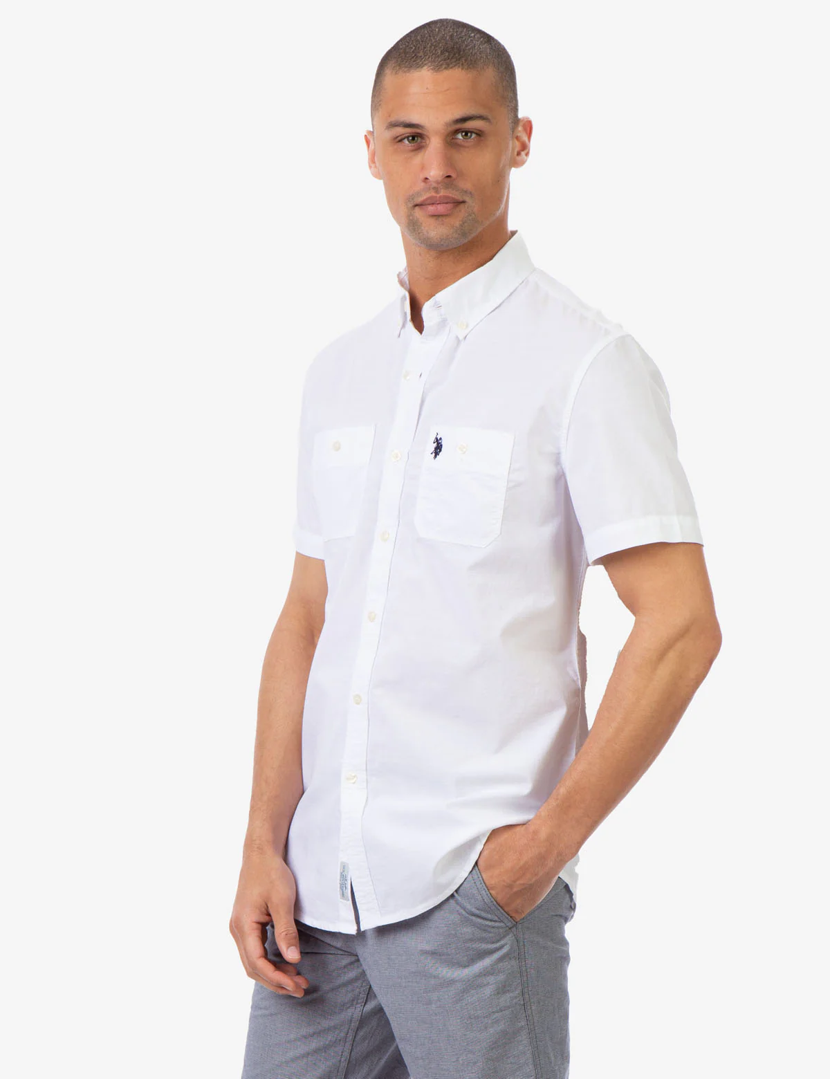 SOLID CLASSIC FIT SLUB SHORT SLEEVE SHIRT - Image 2