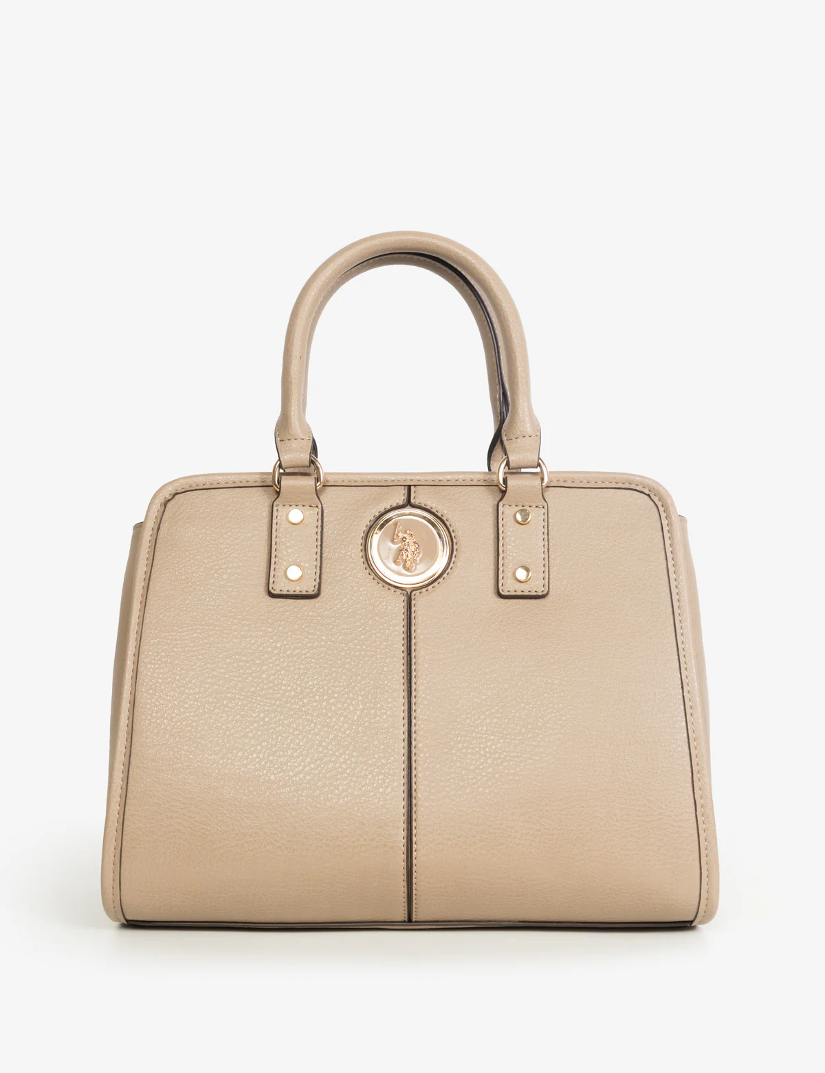 SOLID ENAMEL SATCHEL BAG WITH CROSSBODY STRAP - Image 3