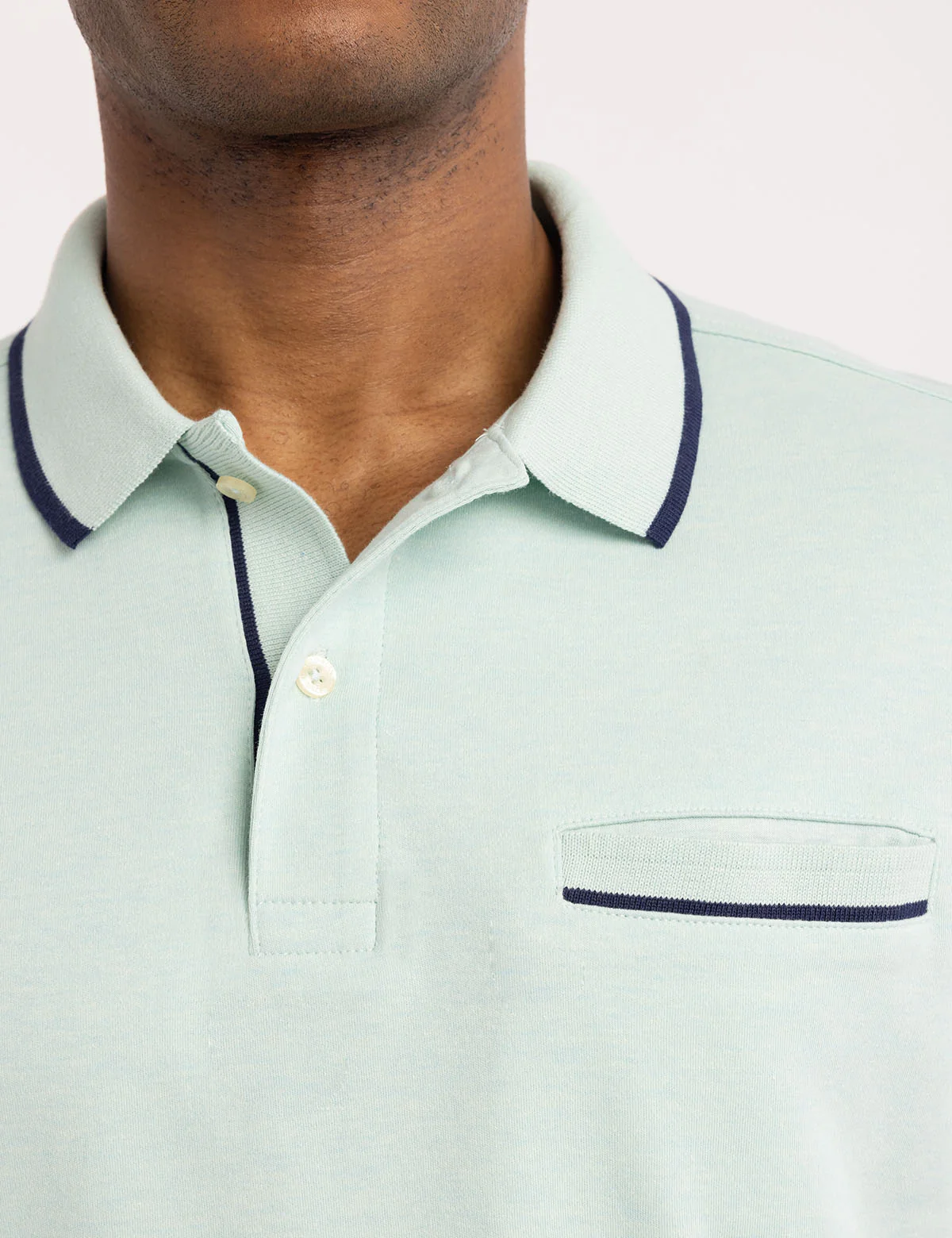 SOLID INTERLOCK POLO SHIRT WITH HIDDEN POCKET - Image 2