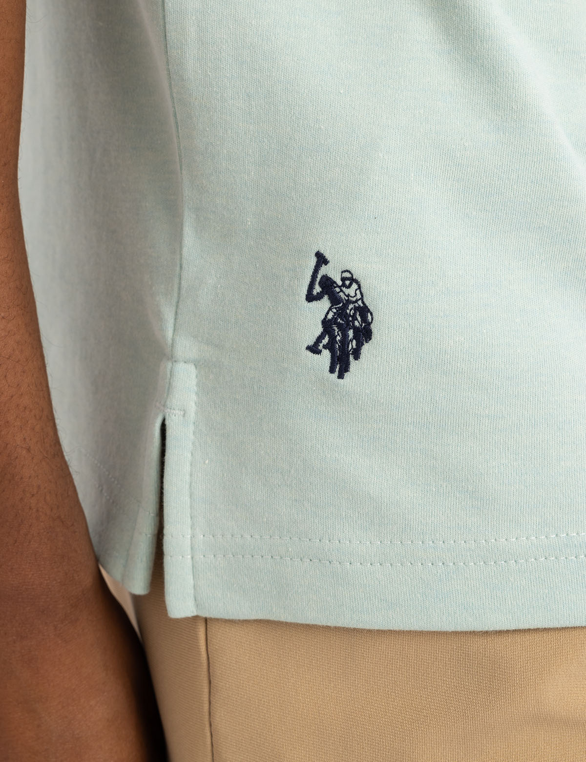 SOLID INTERLOCK POLO SHIRT WITH HIDDEN POCKET - Image 4