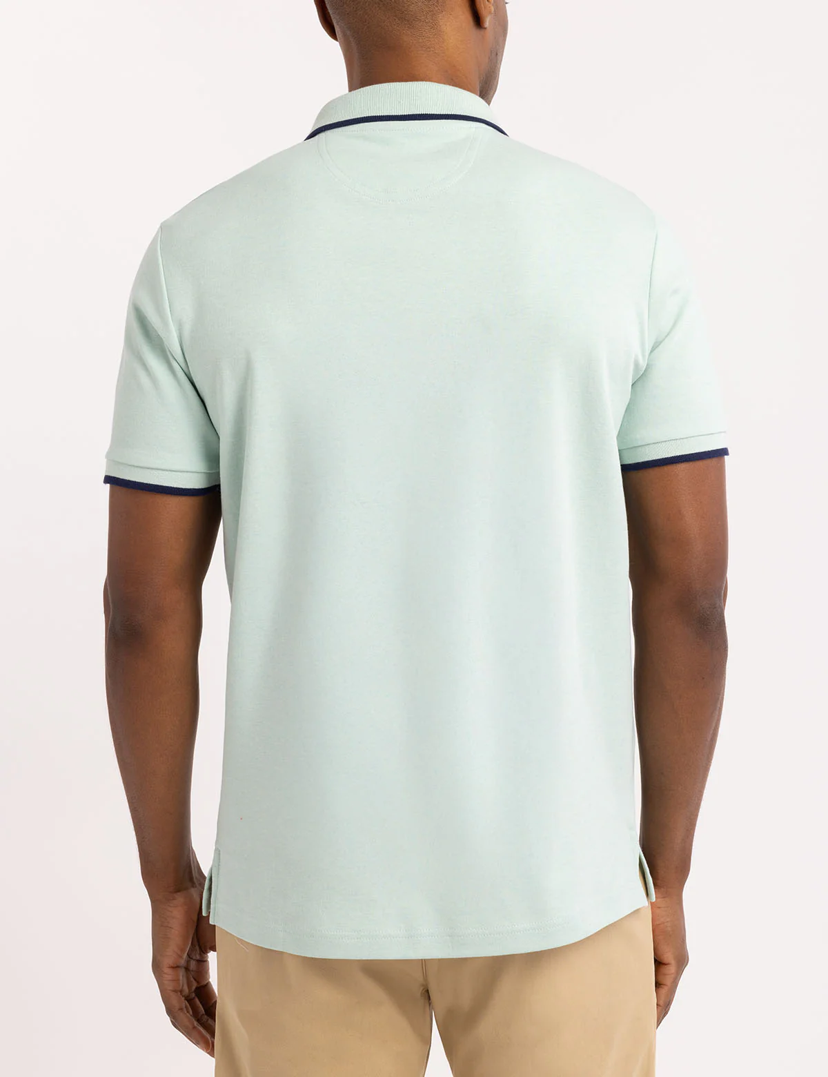 SOLID INTERLOCK POLO SHIRT WITH HIDDEN POCKET - Image 5