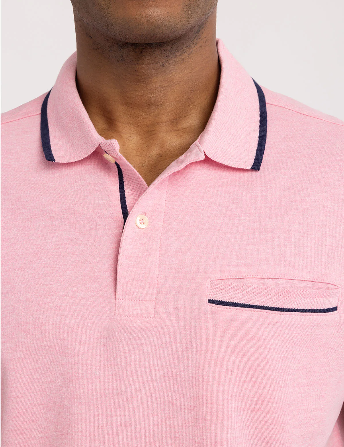 SOLID INTERLOCK POLO SHIRT WITH HIDDEN POCKET - Image 7