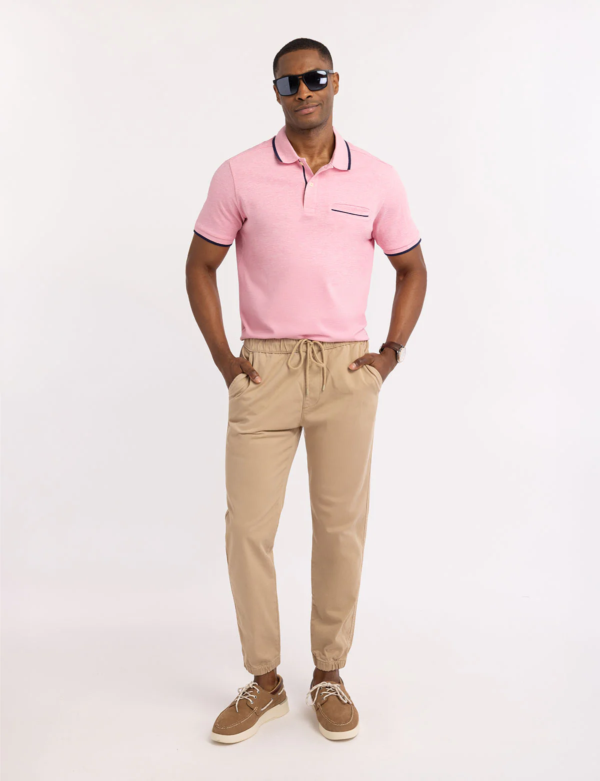 SOLID INTERLOCK POLO SHIRT WITH HIDDEN POCKET - Image 8