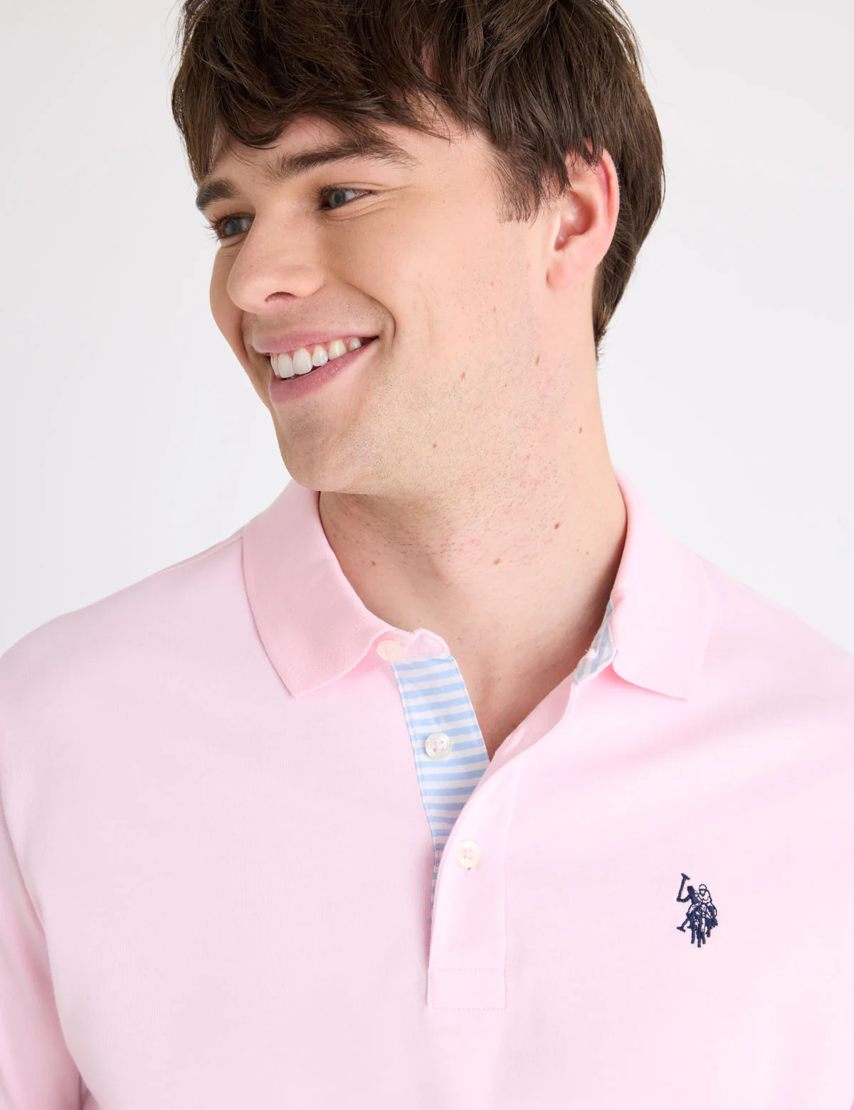 SOLID INTERLOCK POLO SHIRT WITH STRIPE TRIM - Image 7