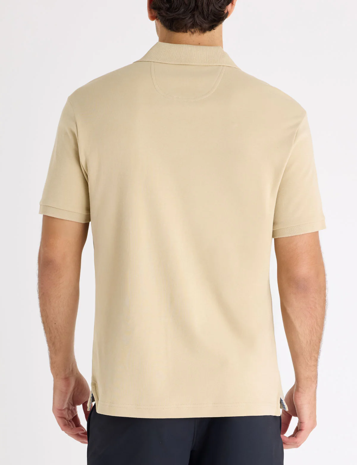 SOLID INTERLOCK POLO SHIRT WITH STRIPE TRIM - Image 8