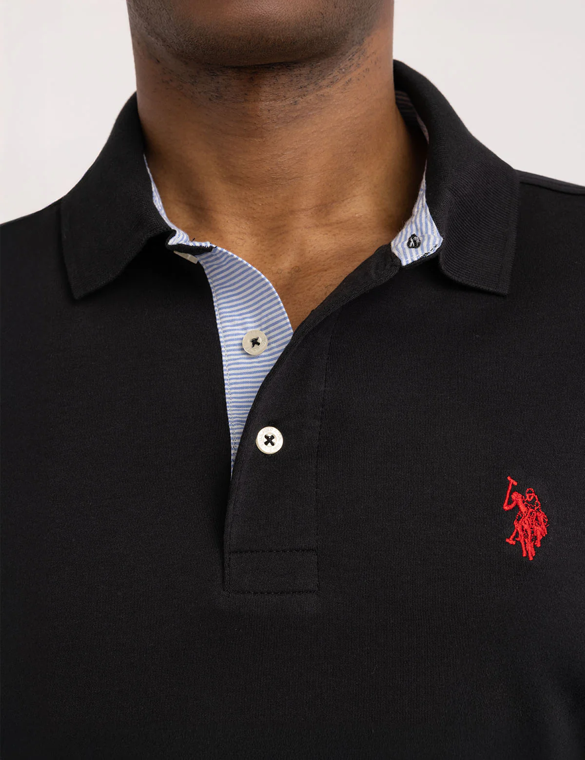 SOLID INTERLOCK POLO SHIRT WITH WOVEN TRIM - Image 10