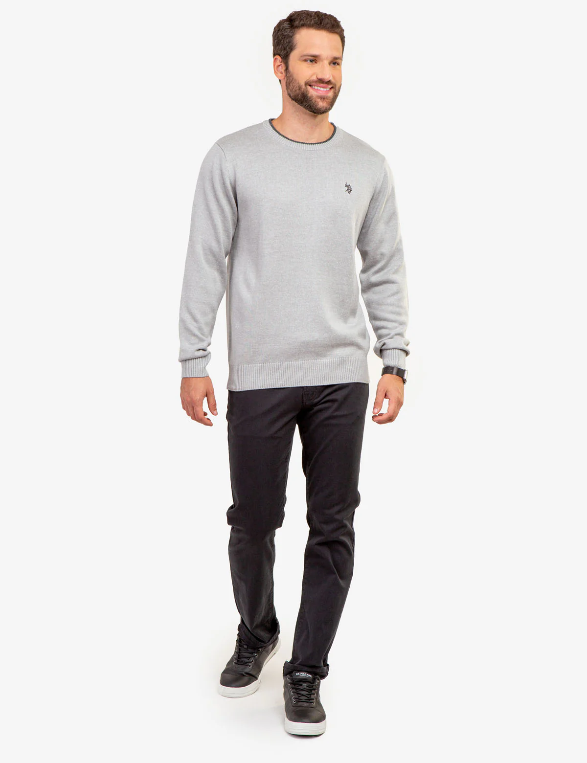 SOLID JERSEY CREW NECK SWEATER - Image 2