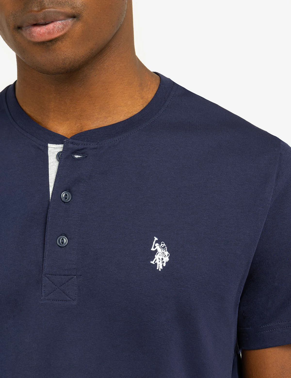 SOLID JERSEY HENLEY SHIRT - Image 3