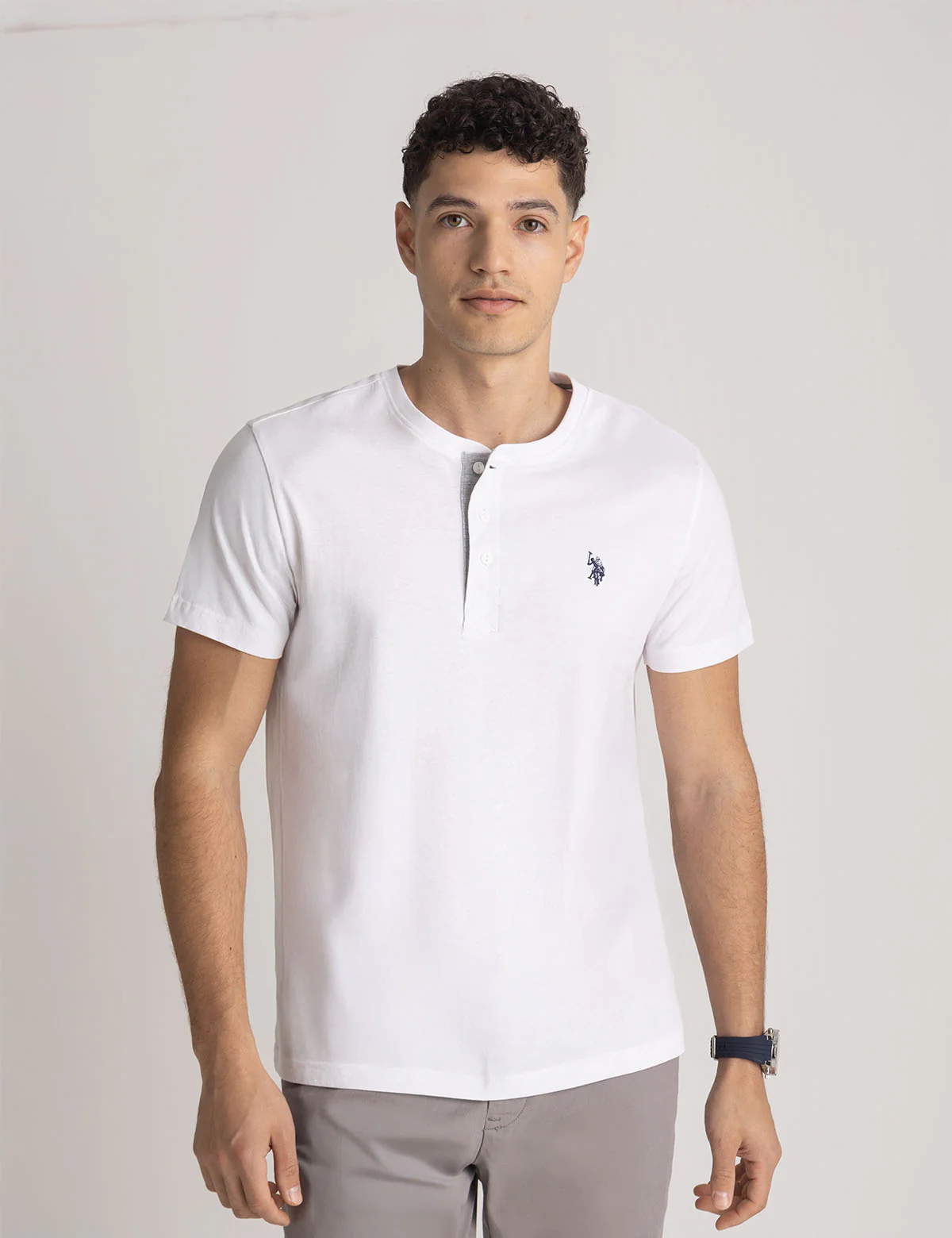 SOLID JERSEY HENLEY SHIRT - Image 4