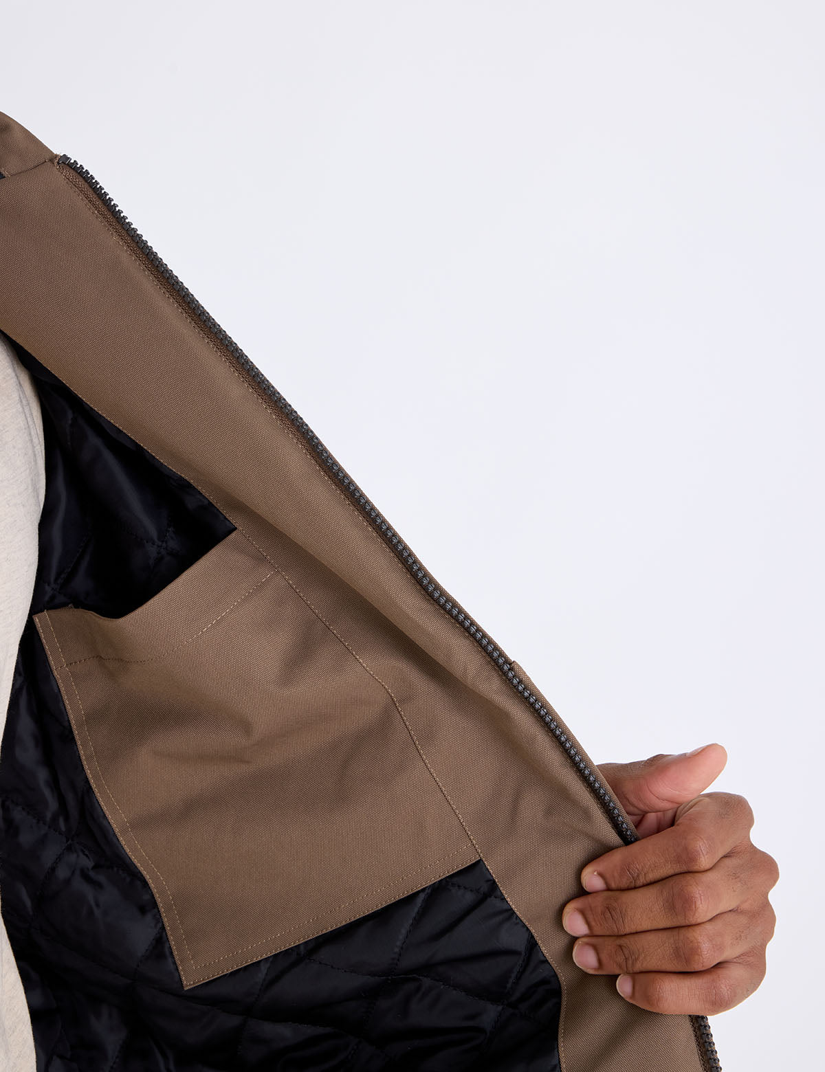 SOLID MIDWEIGHT HOODED JACKET - Image 4