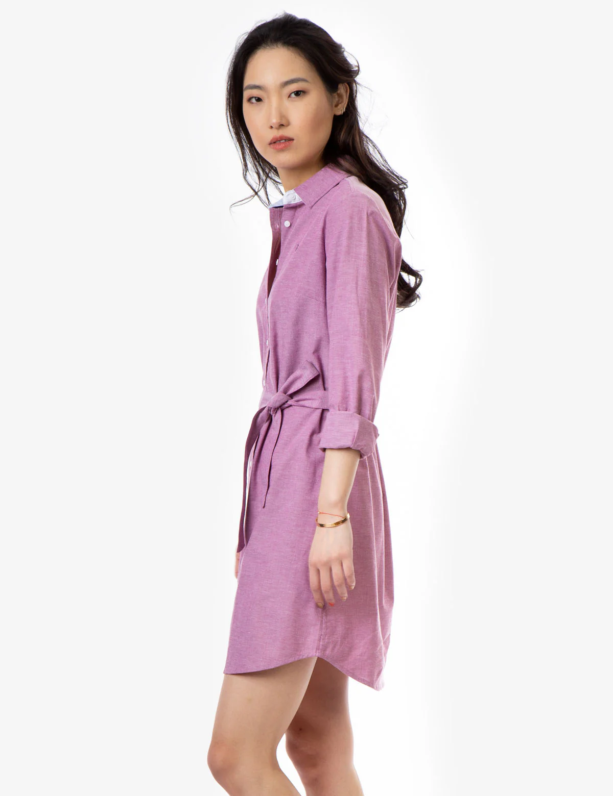 SOLID OXFORD DRESS - Image 3