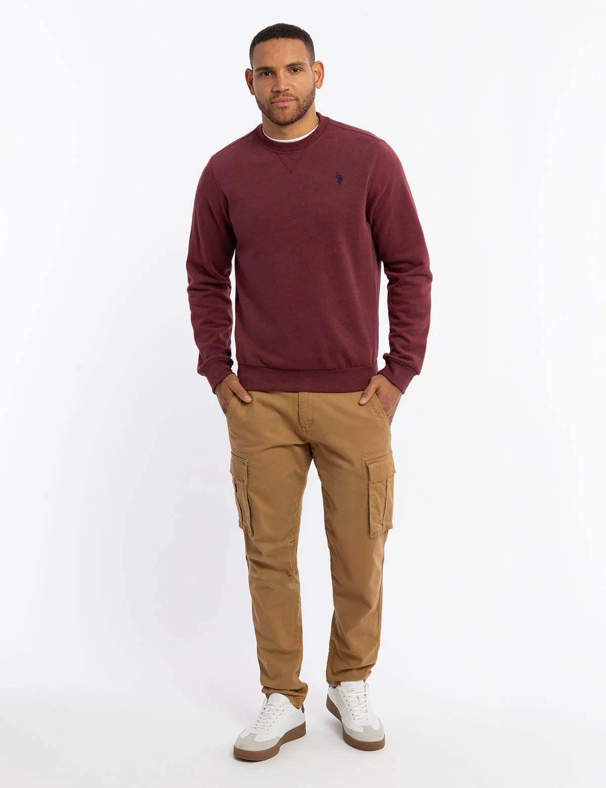 SOLID PEACHED FLEECE CREW NECK PULLOVER - Image 11
