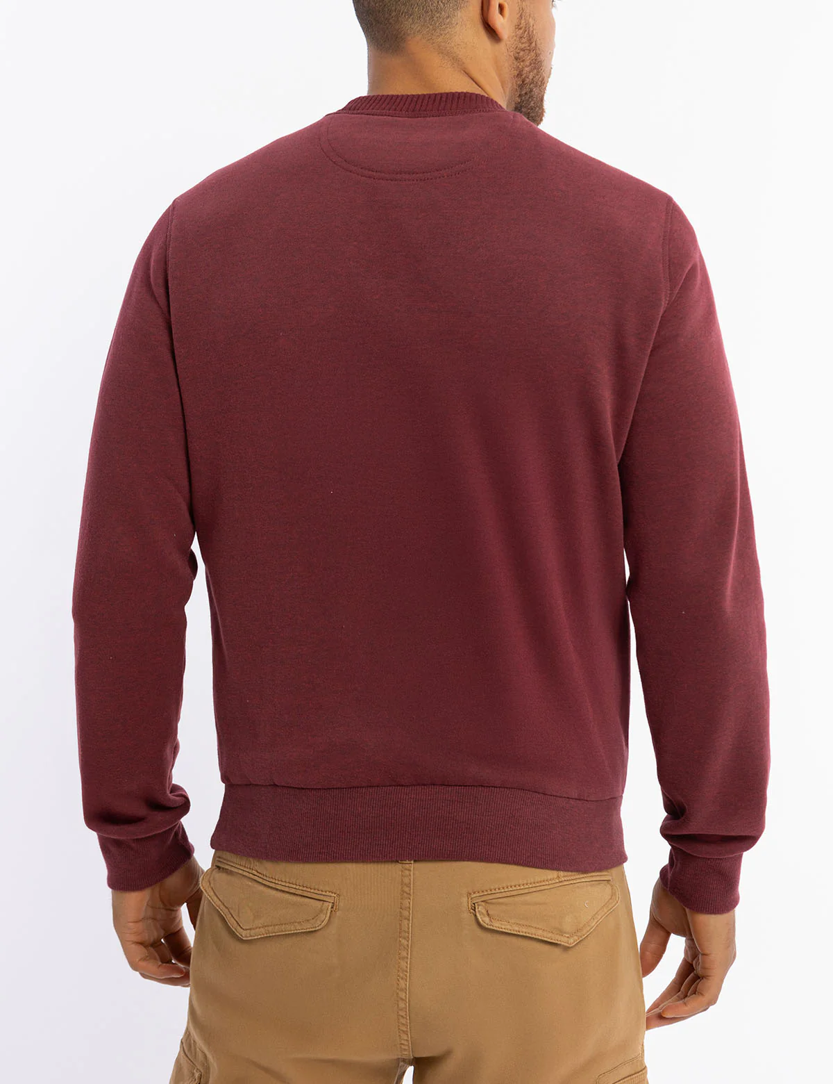 SOLID PEACHED FLEECE CREW NECK PULLOVER - Image 13