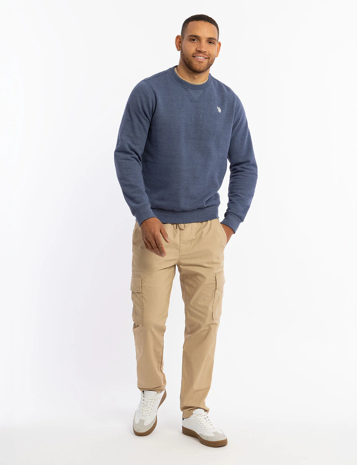 SOLID PEACHED FLEECE CREW NECK PULLOVER - Image 7
