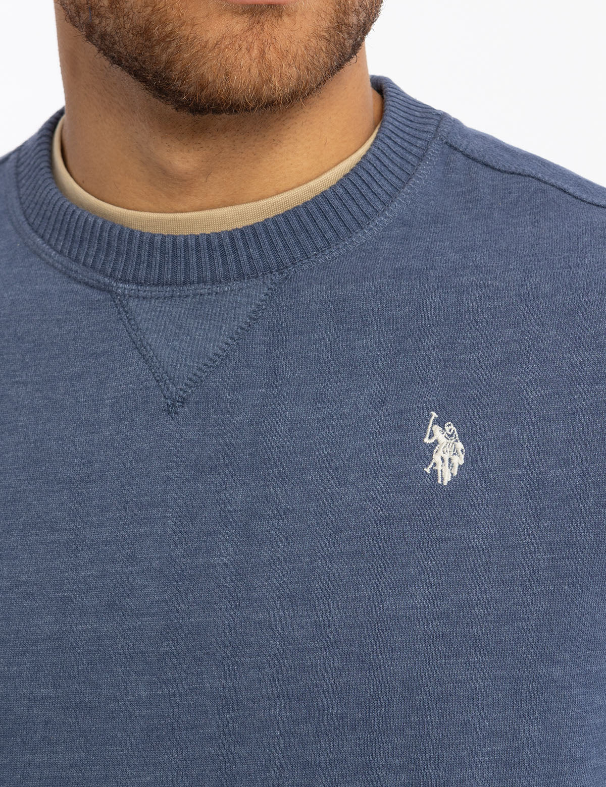 SOLID PEACHED FLEECE CREW NECK PULLOVER - Image 8