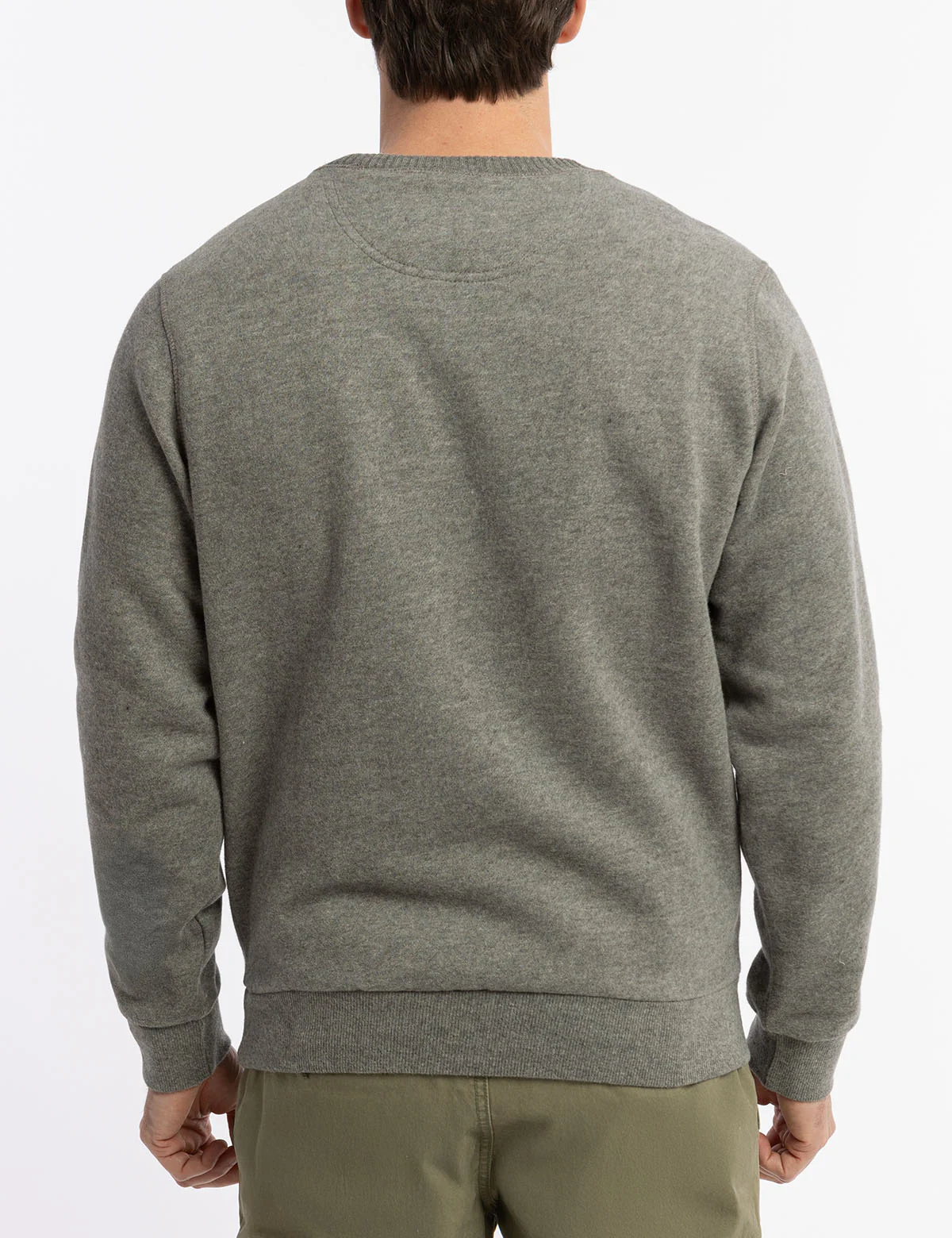 SOLID PEACHED FLEECE CREW NECK PULLOVER - Image 10