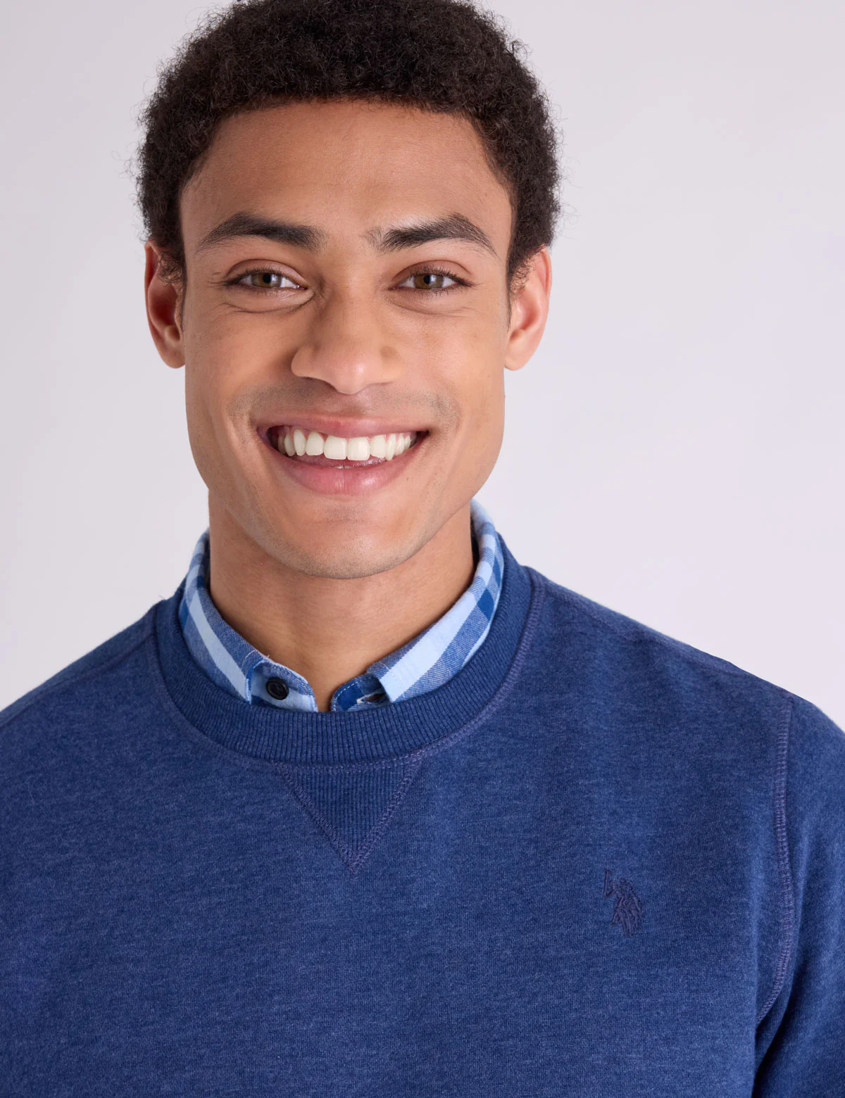 SOLID PEACHED FLEECE CREW NECK PULLOVER - Image 3